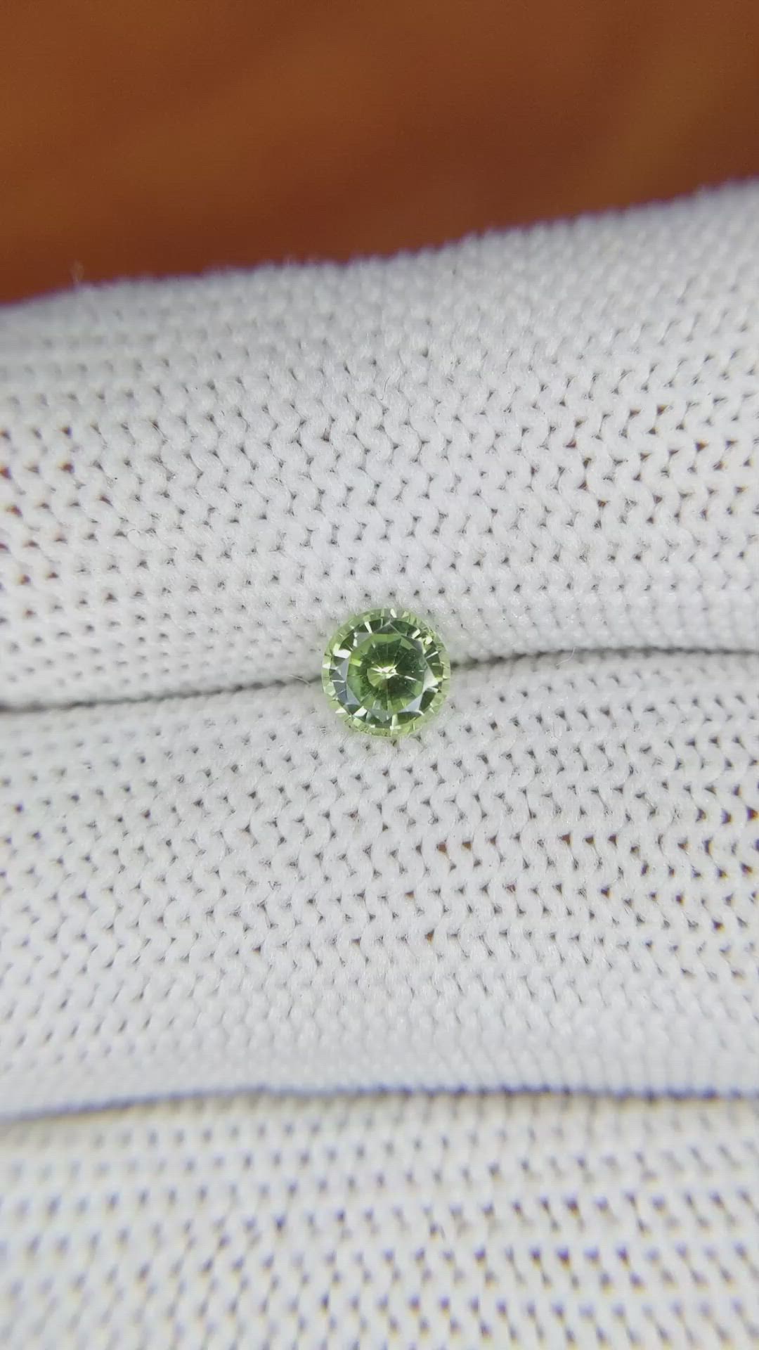 0.66 Ct. Green Sapphire from Madagascar Size Video