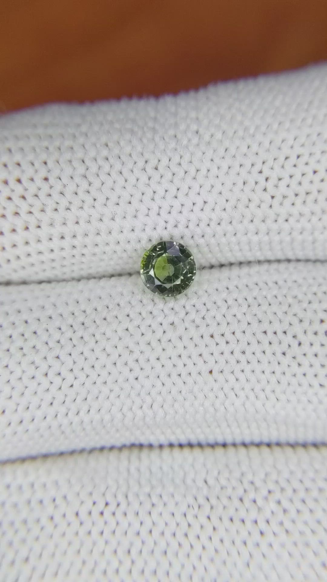 0.77 Ct. Green Sapphire from Madagascar Size Video