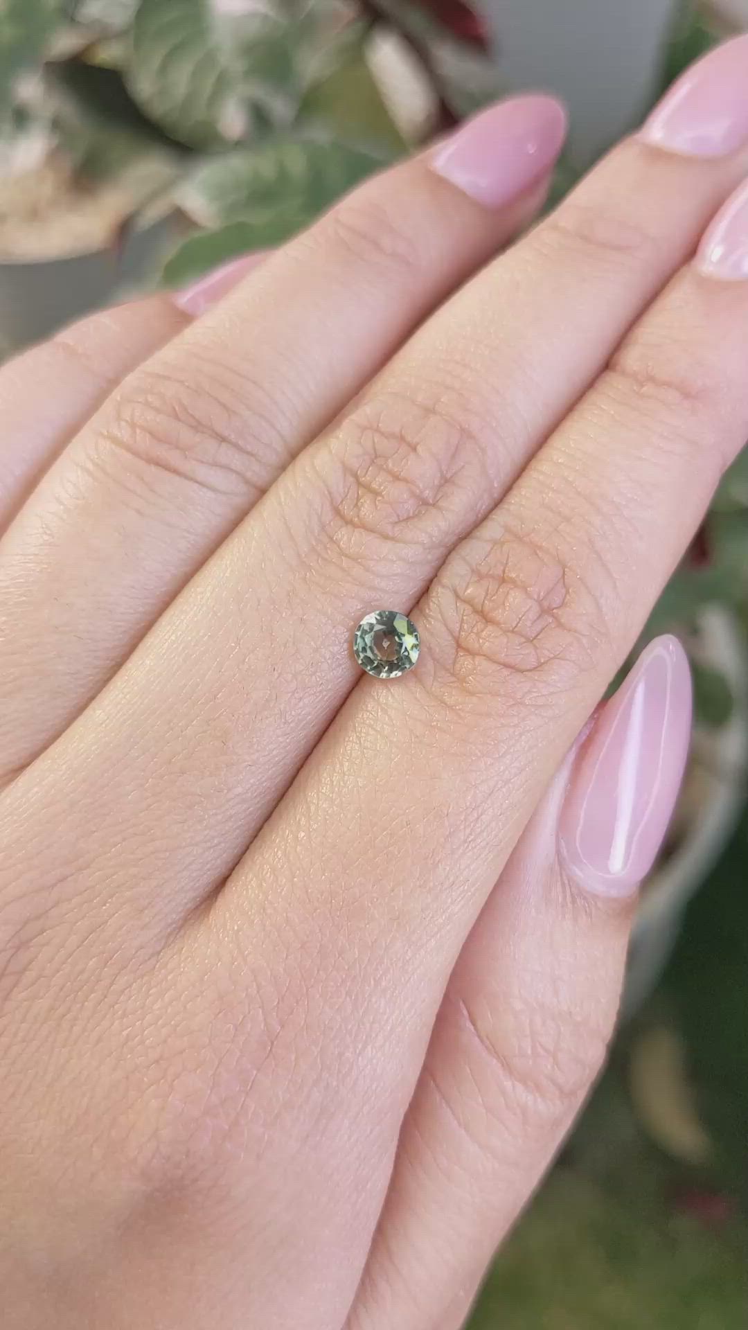 0.77 Ct. Green Sapphire from Madagascar Size Video