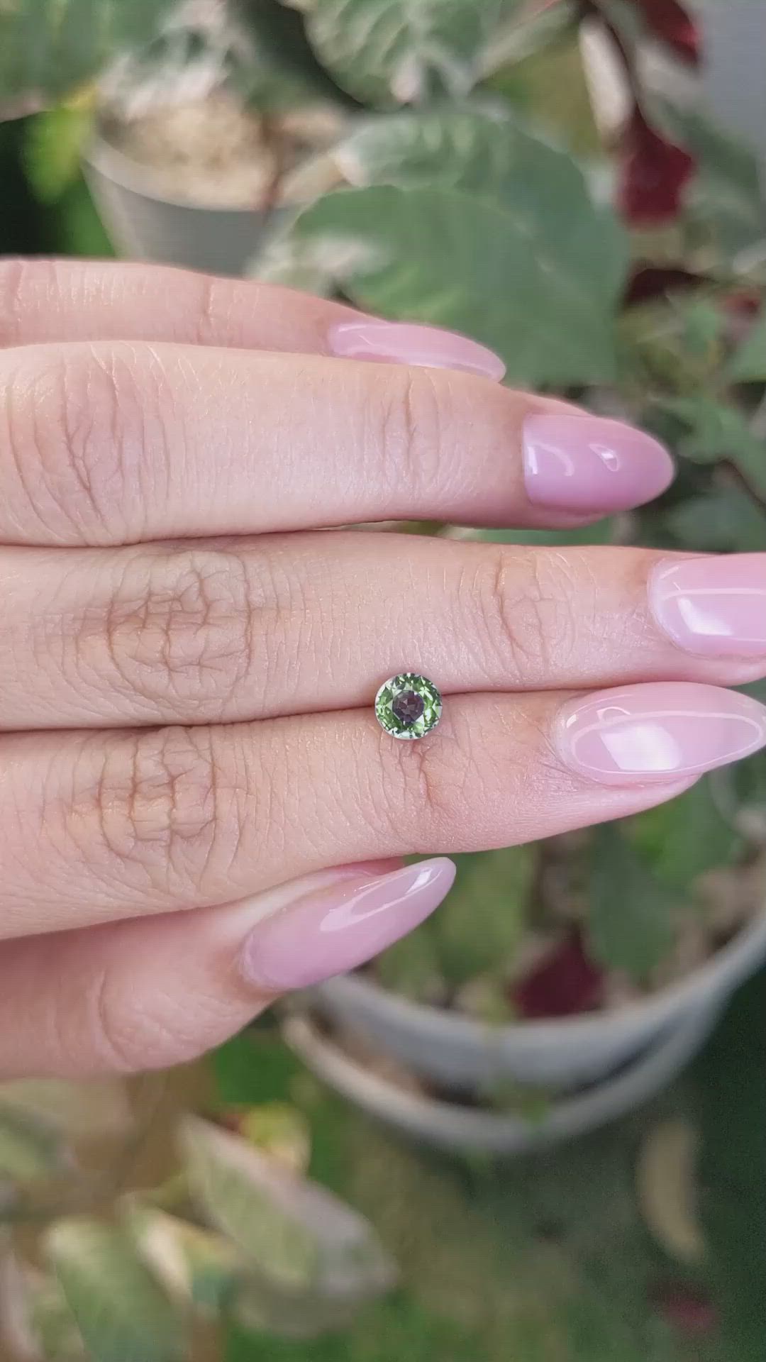 0.84 Ct. Green Sapphire from Madagascar Size Video