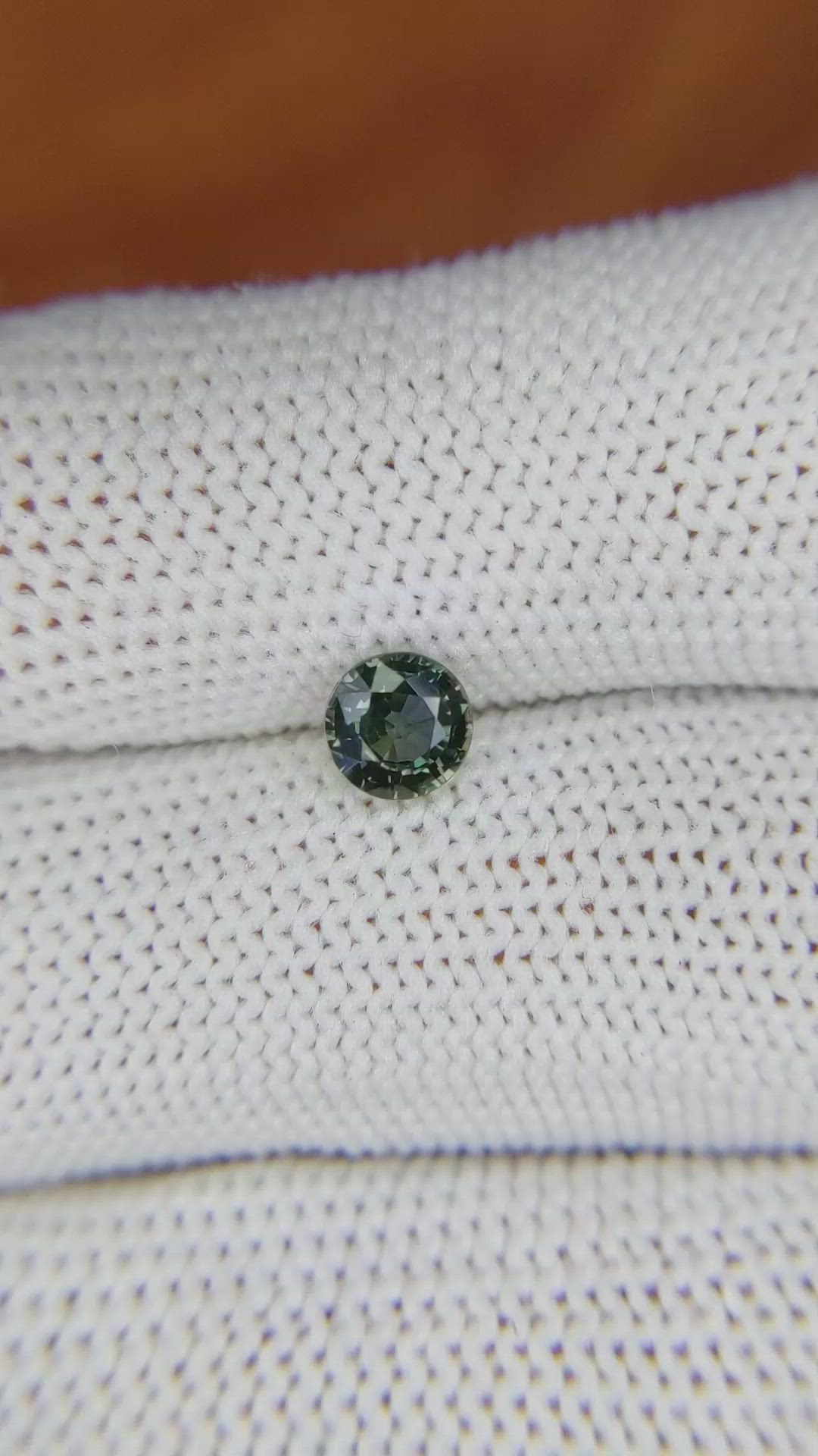 0.85 Ct. Green Sapphire from Madagascar Size Video