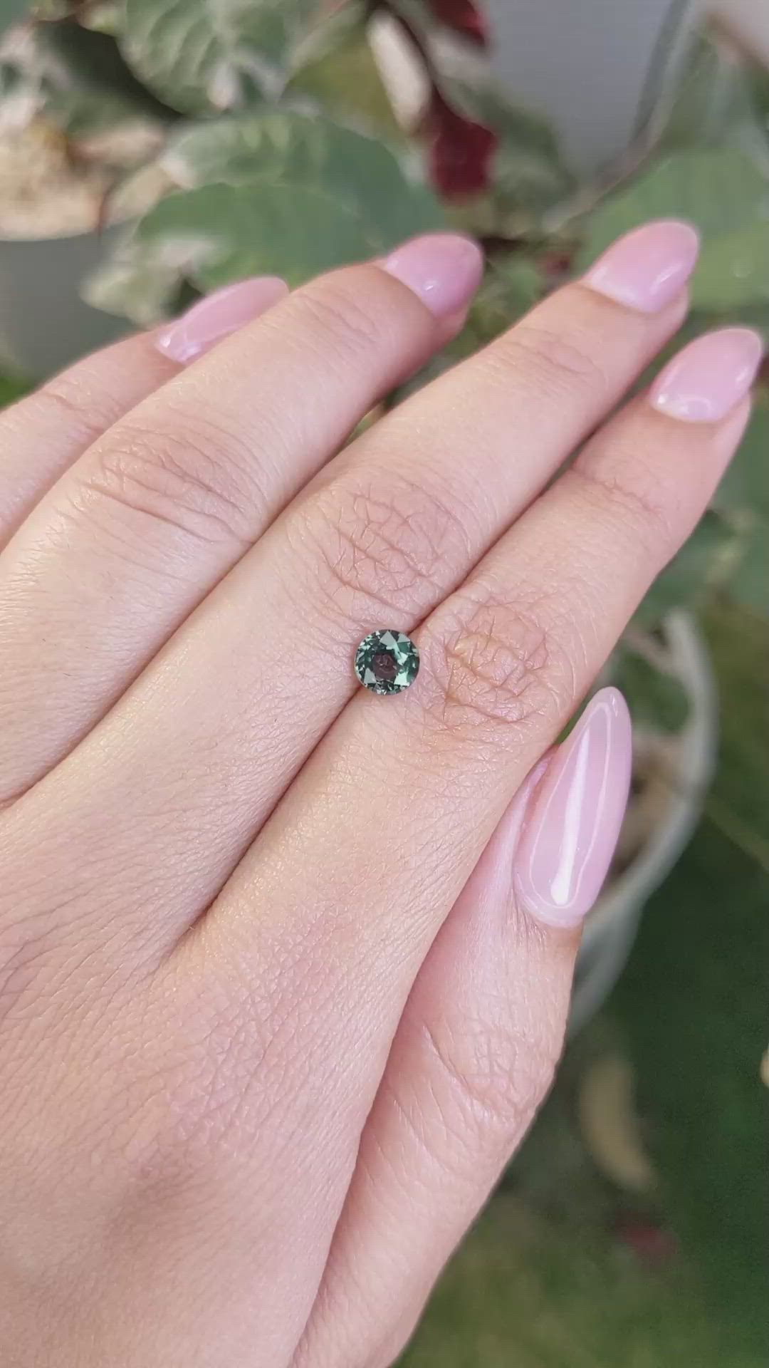 0.85 Ct. Green Sapphire from Madagascar Size Video