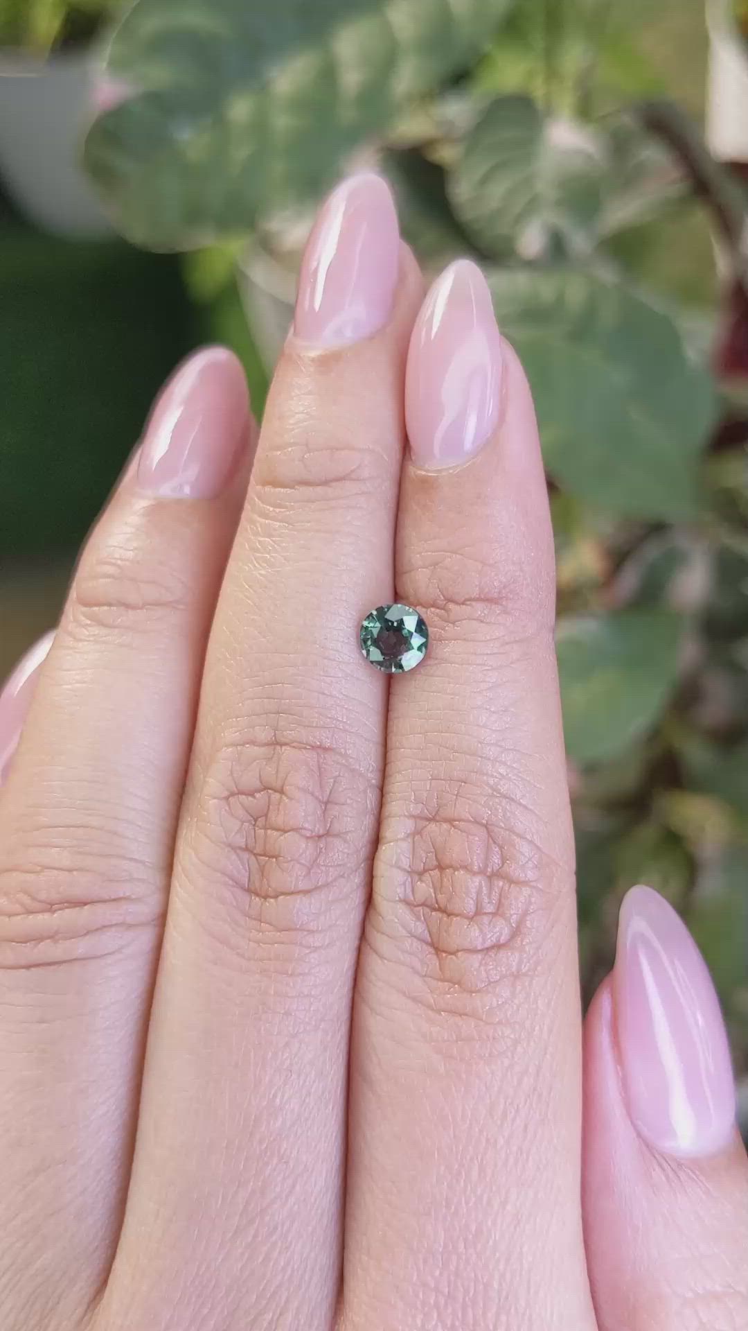 0.85 Ct. Green Sapphire from Madagascar Size Video