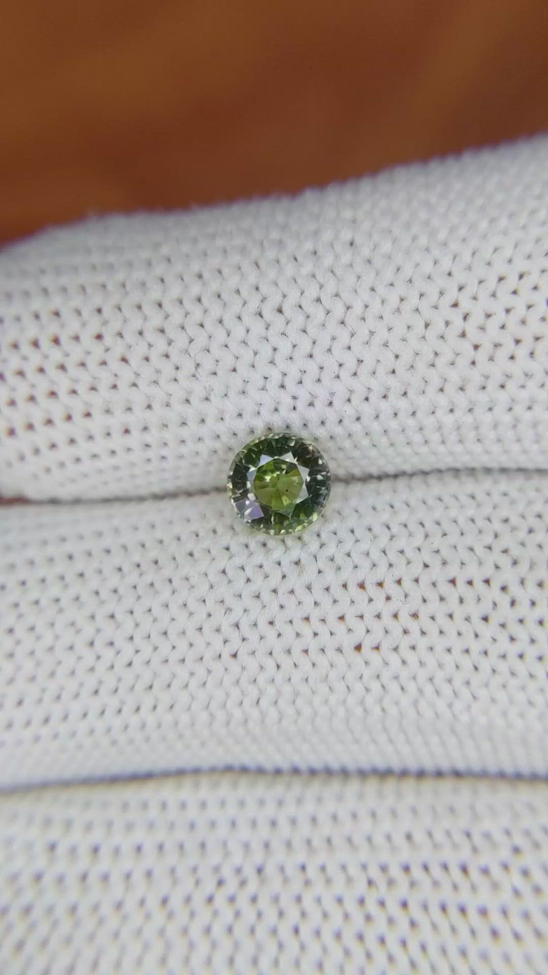 1.06 Ct. Green Sapphire from Madagascar Size Video