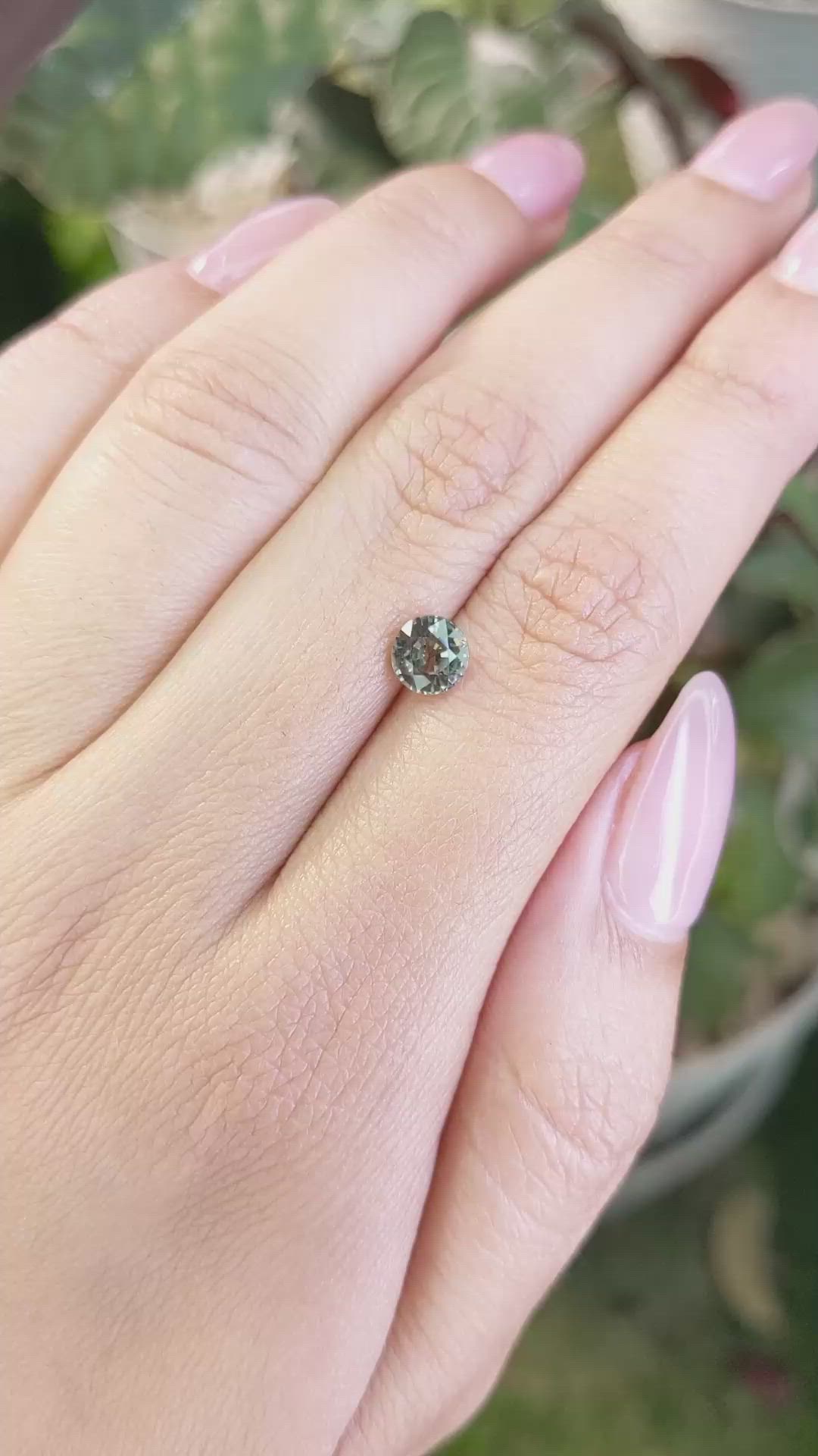 1.06 Ct. Green Sapphire from Madagascar Size Video