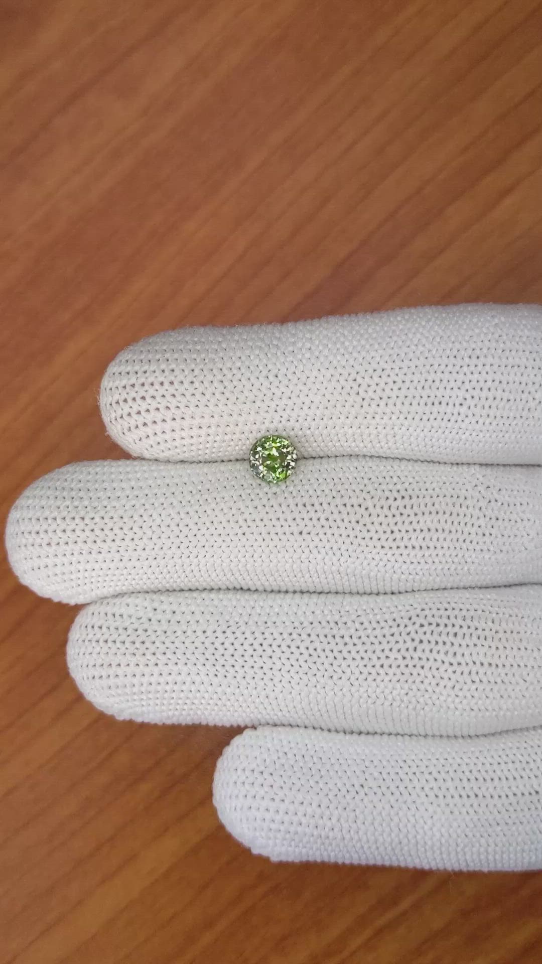 1.06 Ct. Green Sapphire from Madagascar Size Video