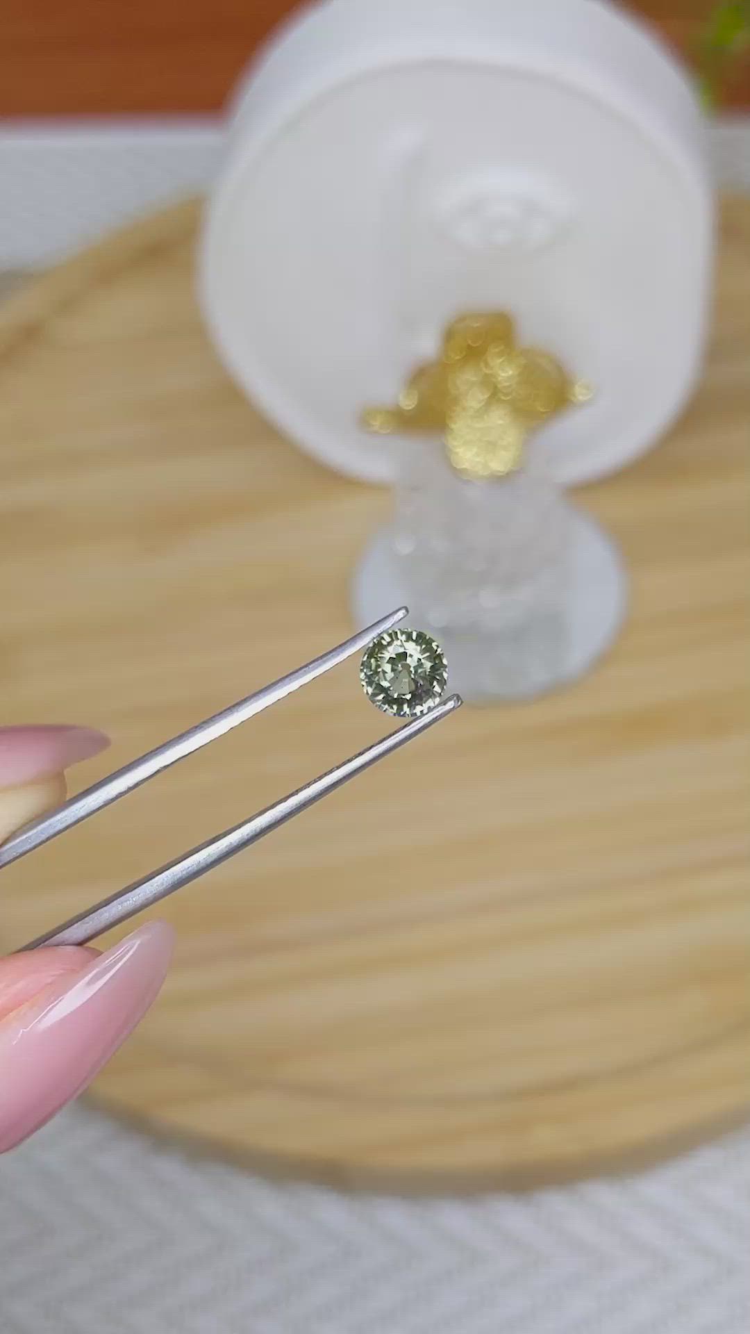 1.06 Ct. Green Sapphire from Madagascar Size Video