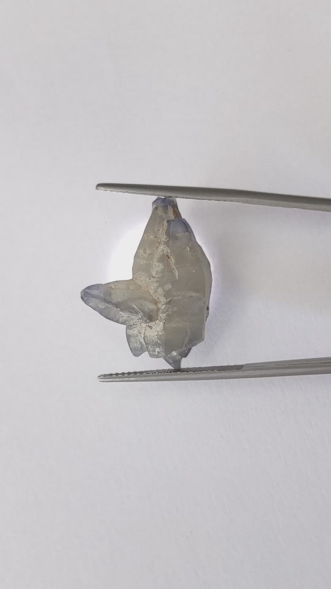 24.75 Ct. Blue Sapphire Crystal from Ceylon (Sri Lanka) Size Video