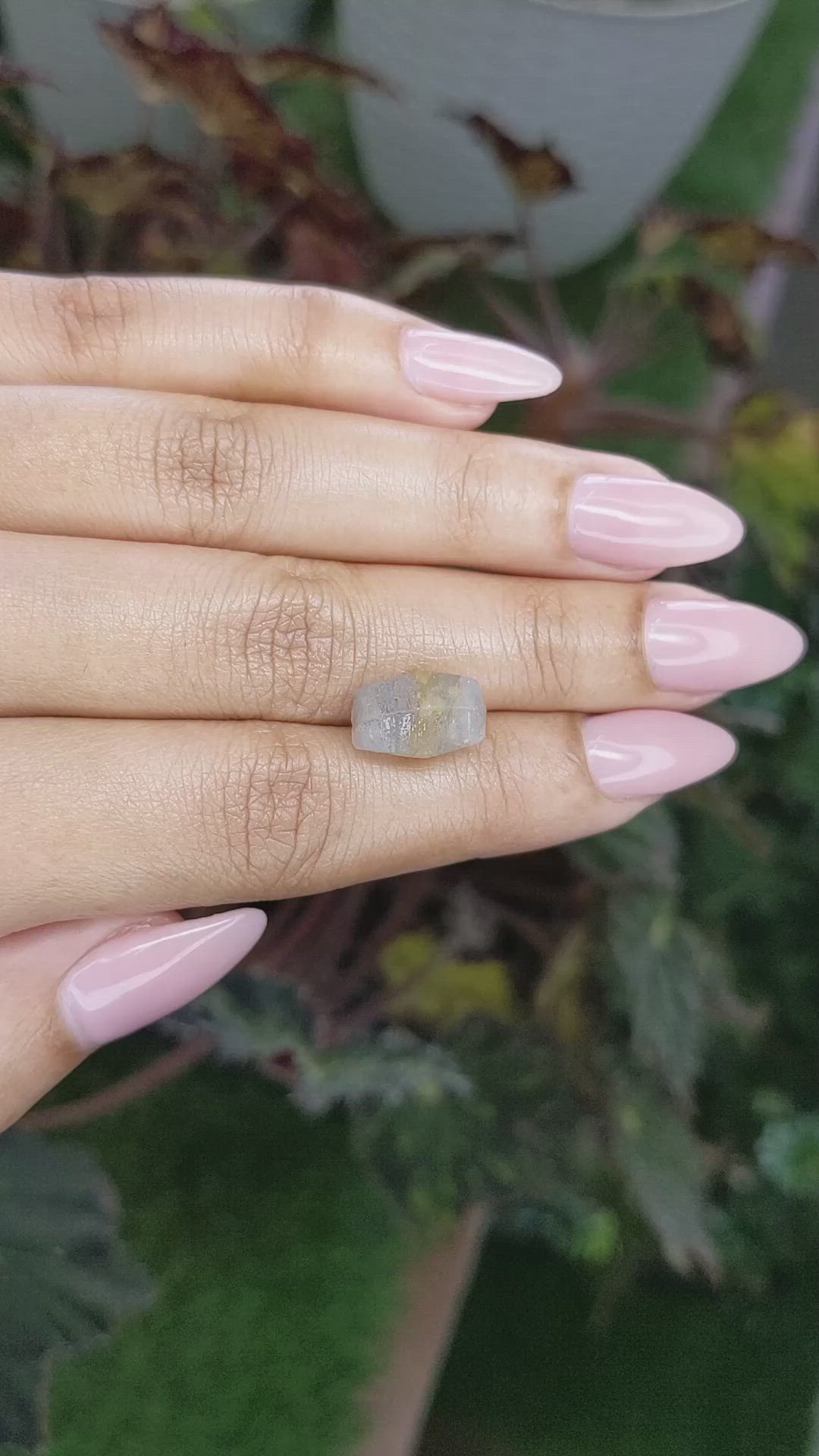 9.08 Ct. Bi Color Rough Sapphire Crystal from Ceylon (Sri Lanka) Size Video