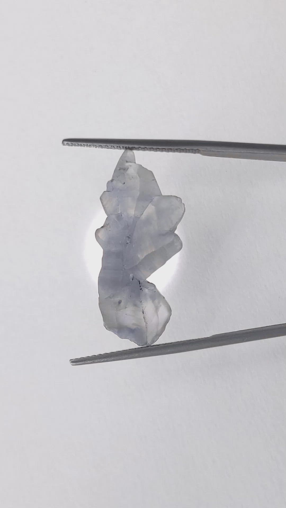 16.40 Ct. Blue Rough Sapphire Crystal from Ceylon (Sri Lanka) Size Video