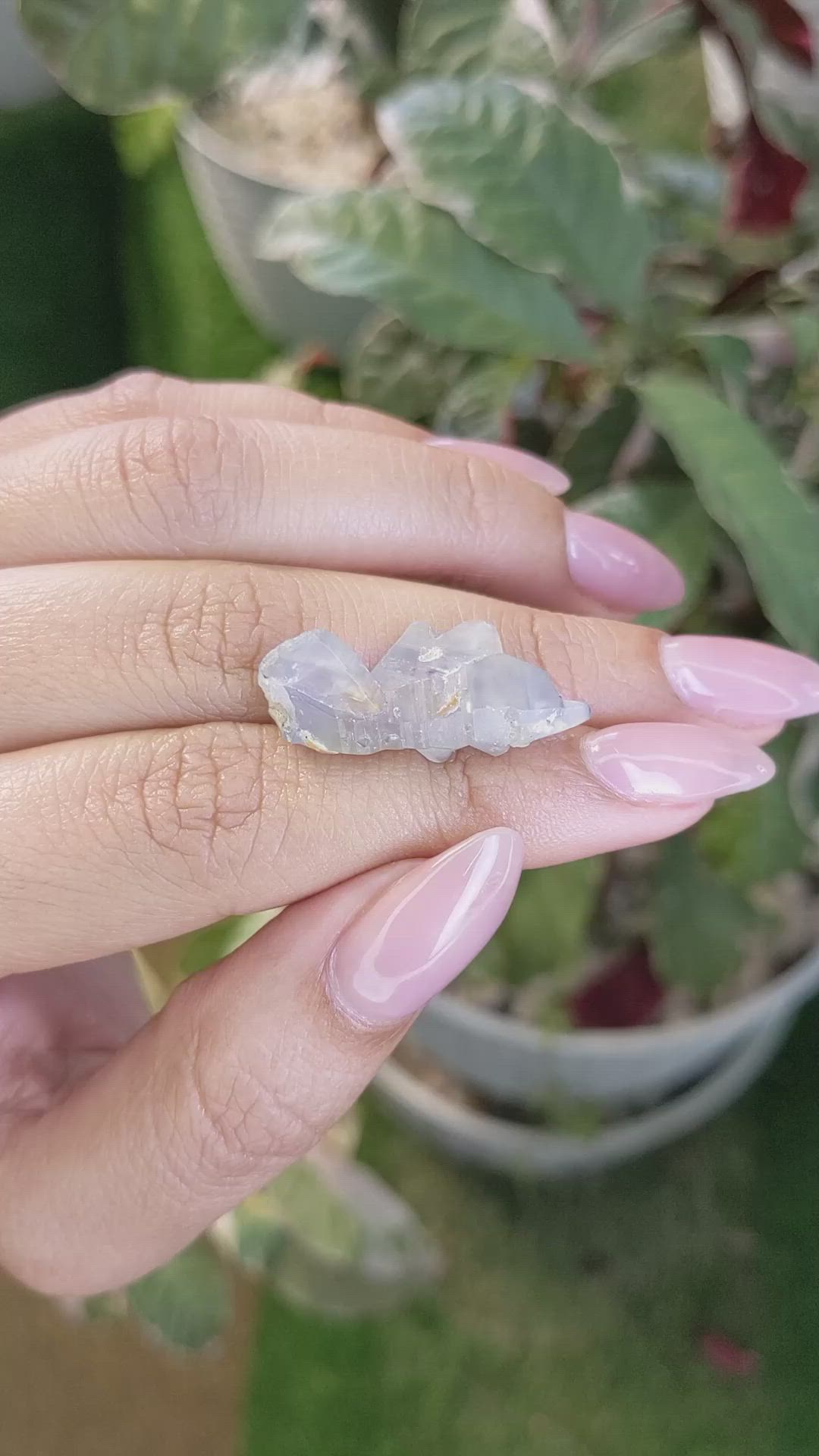 16.40 Ct. Blue Rough Sapphire Crystal from Ceylon (Sri Lanka) Size Video