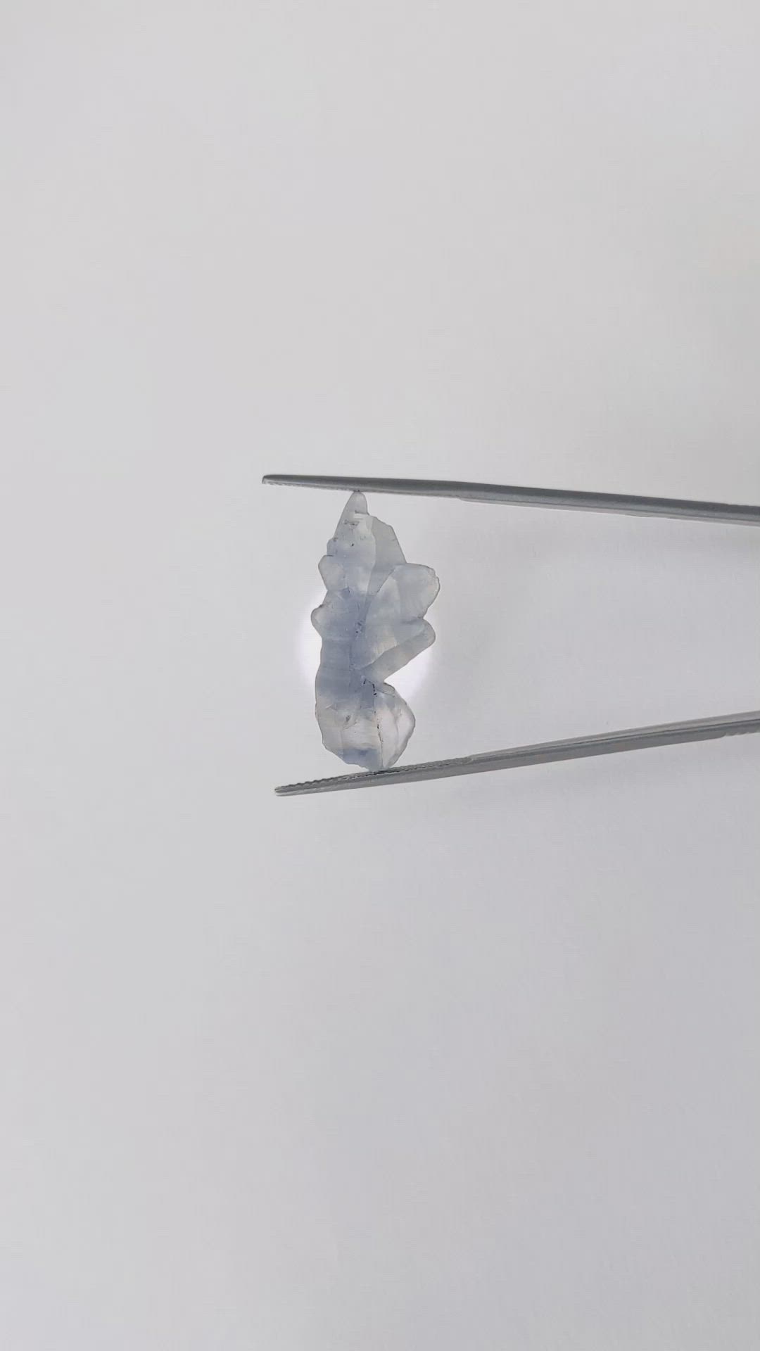 16.40 Ct. Blue Rough Sapphire Crystal from Ceylon (Sri Lanka) Size Video