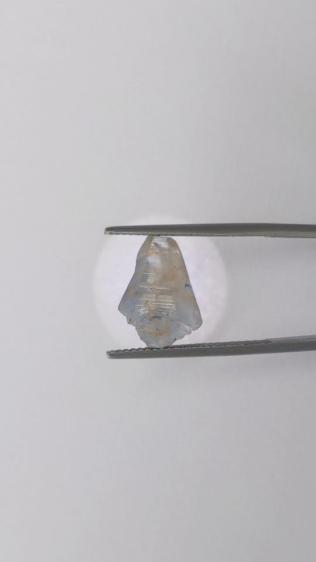 7.70 Ct. Blue Sapphire Crystal from Ceylon (Sri Lanka) Size Video