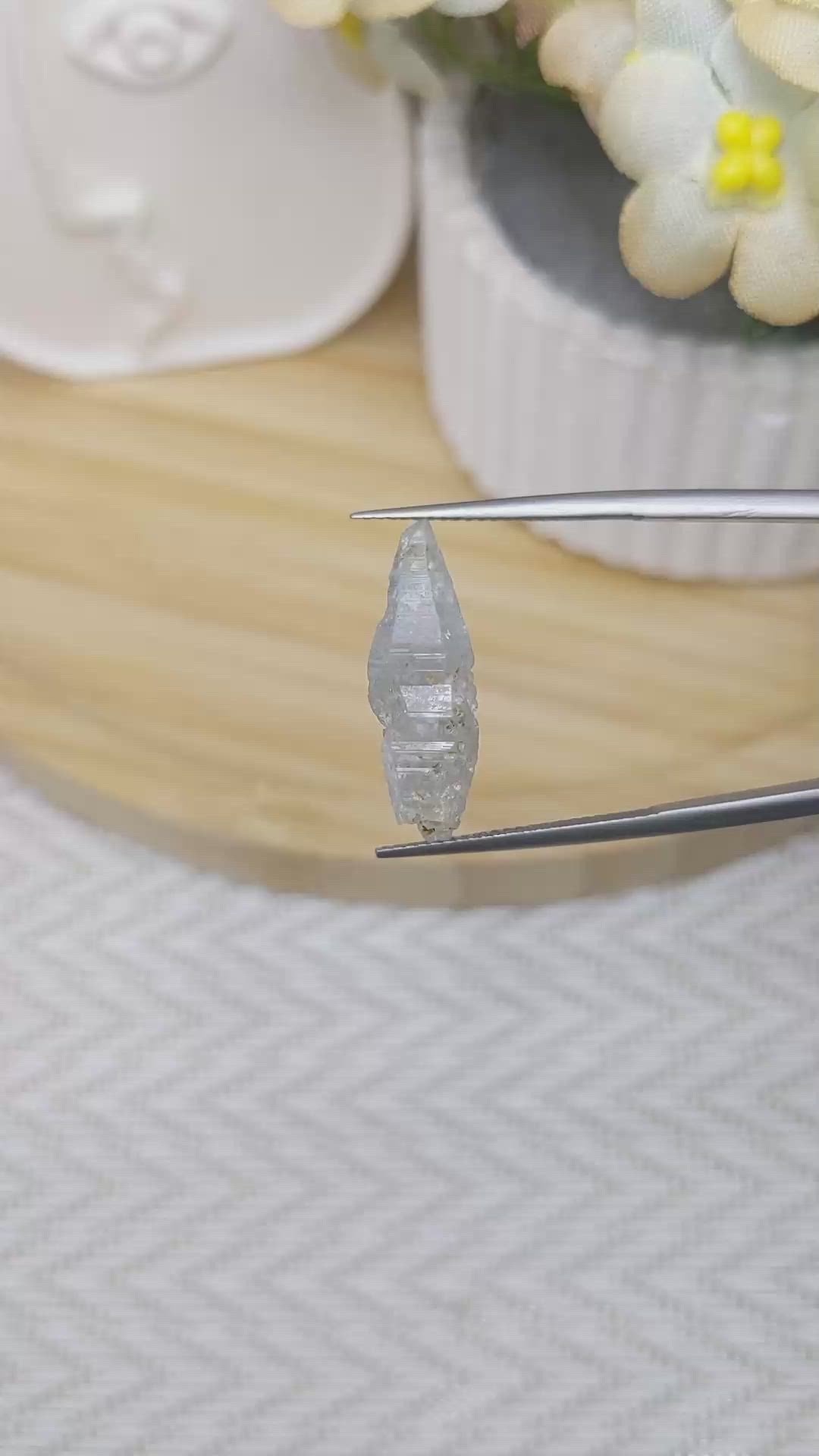 7.82 Ct. Blue Sapphire Crystal from Ceylon (Sri Lanka) Size Video