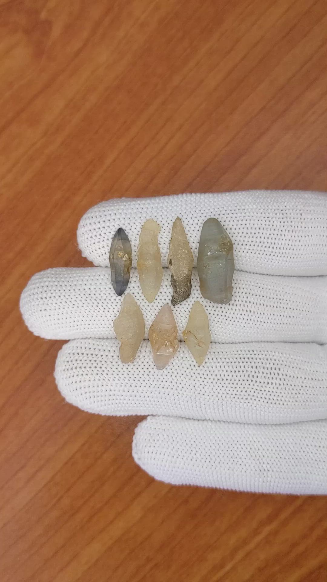 29.90 Ct. Multi Color Rough Sapphire Crystal from Ceylon (Sri Lanka) Size Video