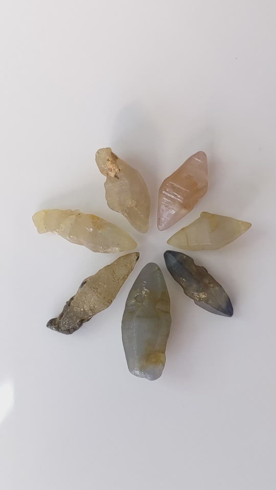 29.90 Ct. Multi Color Rough Sapphire Crystal from Ceylon (Sri Lanka) Size Video