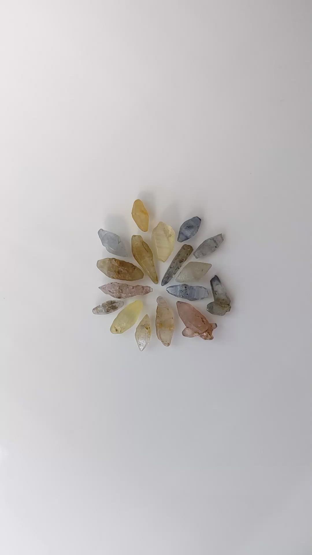 26.03 Ct. Multi Color Rough Sapphire Crystal from Ceylon (Sri Lanka) Size Video