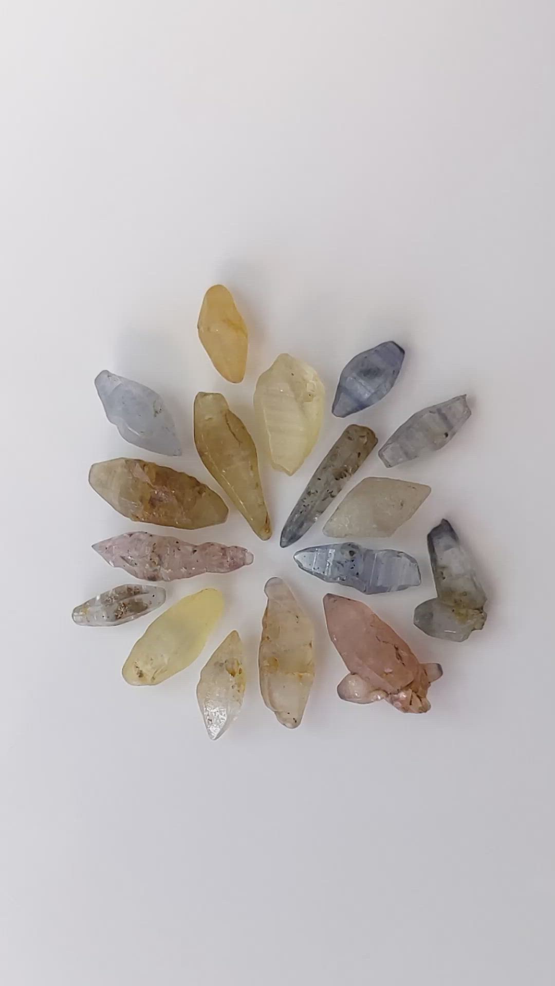 26.03 Ct. Multi Color Rough Sapphire Crystal from Ceylon (Sri Lanka) Size Video