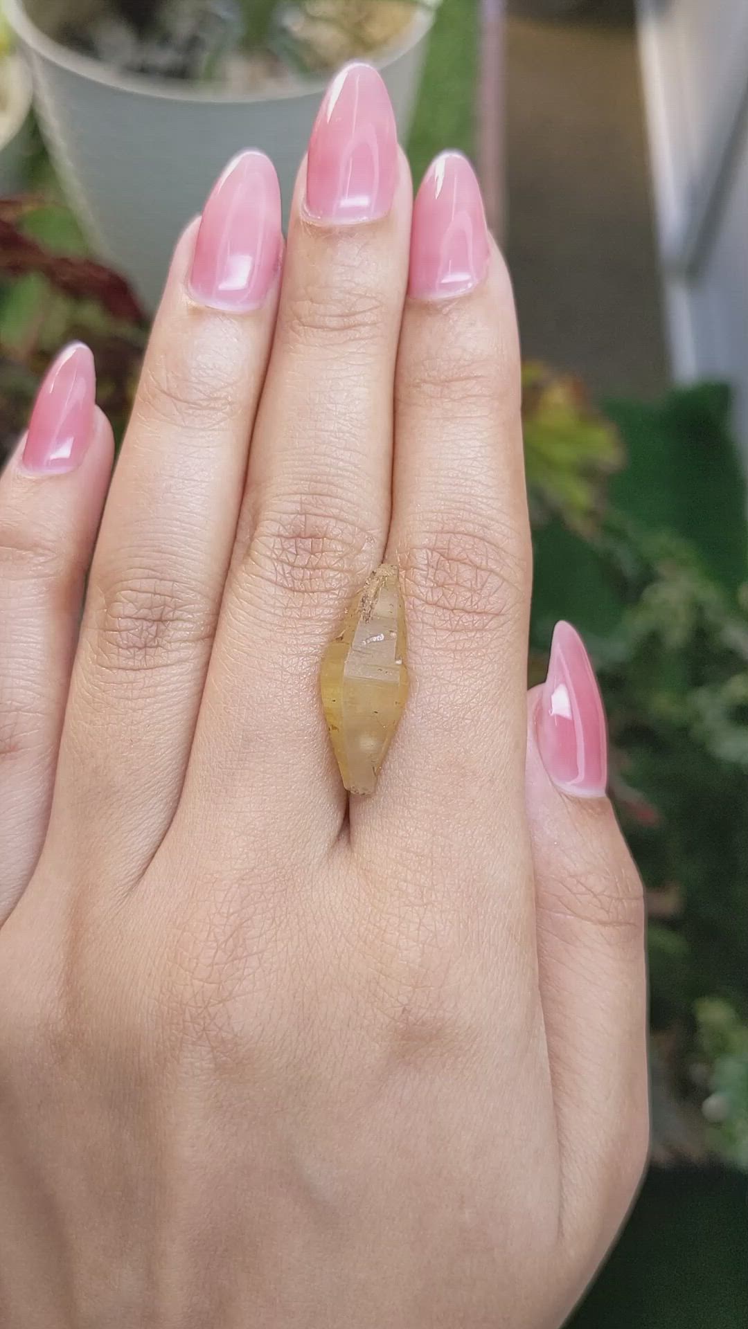 10.82 Ct. Yellowish Brown Rough Sapphire Crystal from Ceylon (Sri Lanka) Size Video