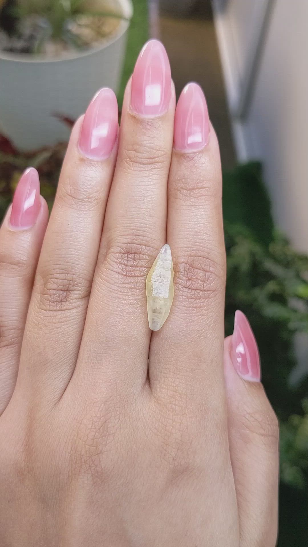 7.37 Ct. Yellow Rough Sapphire Crystal from Ceylon (Sri Lanka) Size Video