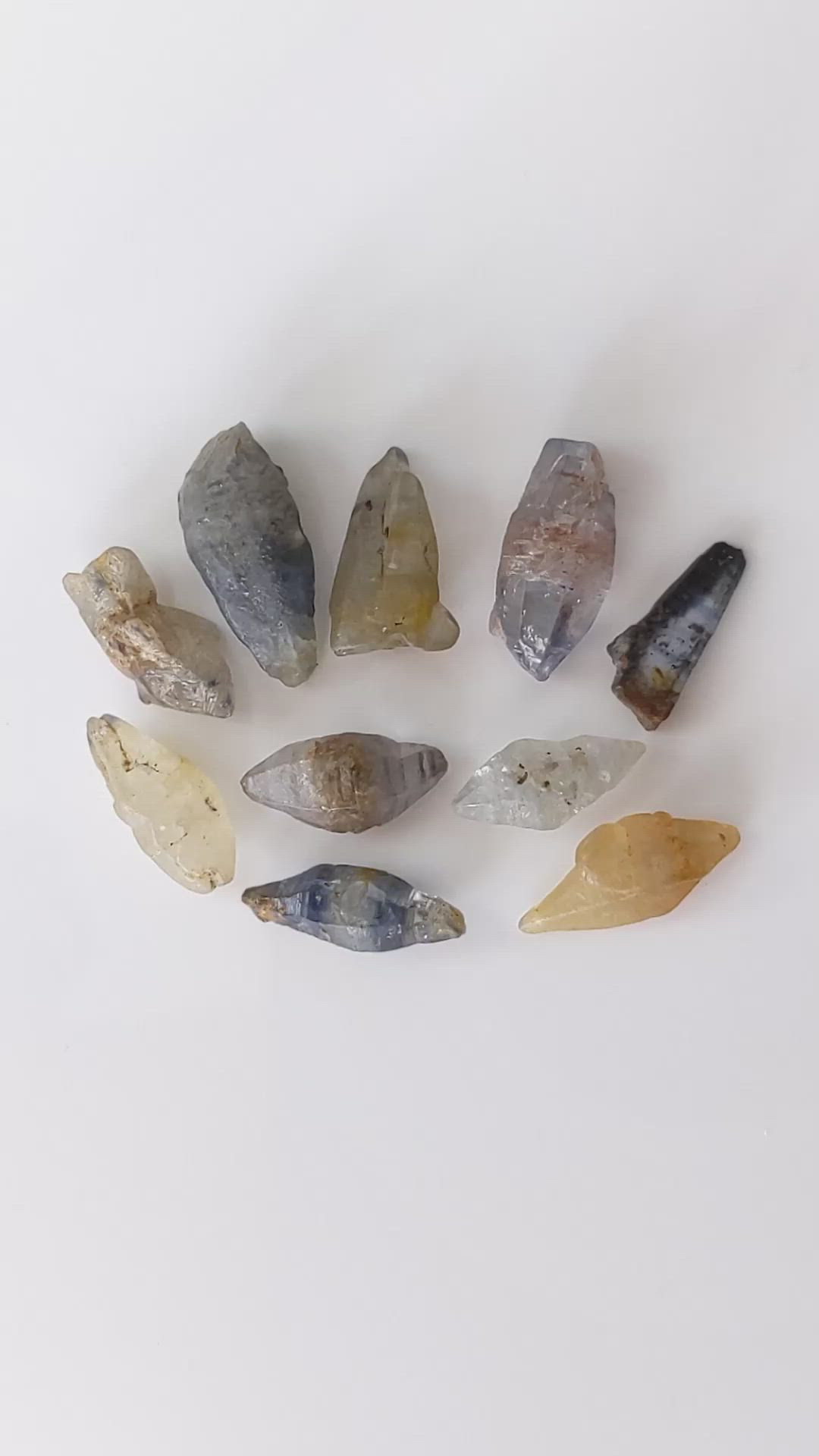 27.40 Ct. Multi Color Rough Sapphire from Ceylon (Sri Lanka) Size Video