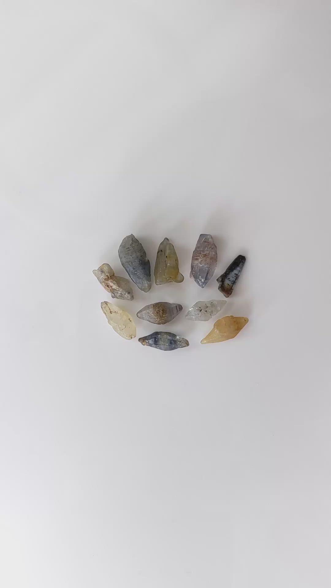 27.40 Ct. Multi Color Rough Sapphire from Ceylon (Sri Lanka) Size Video