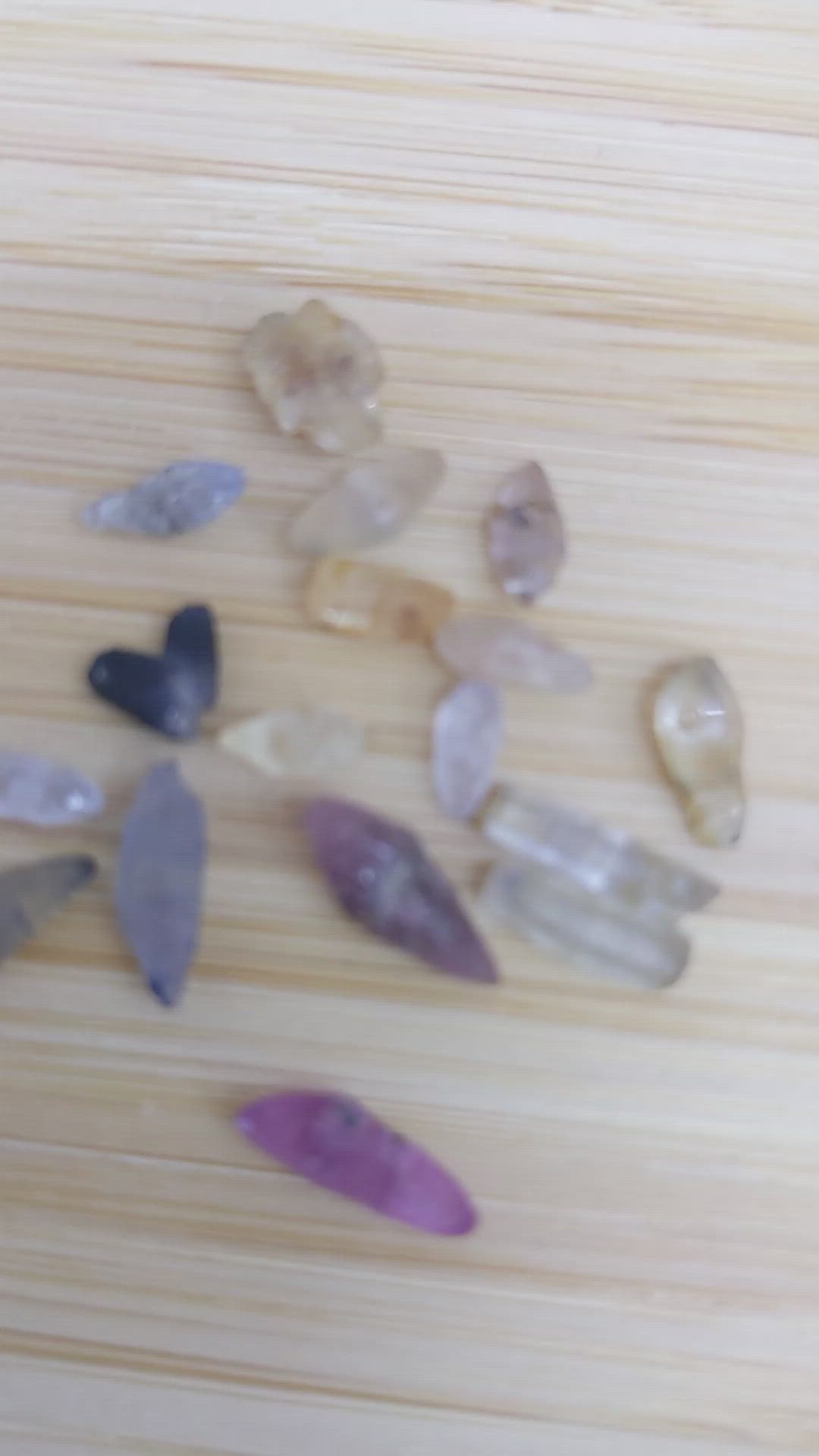 13.56 Ct. Multi Color Sapphire Crystal from Ceylon (Sri Lanka) Size Video