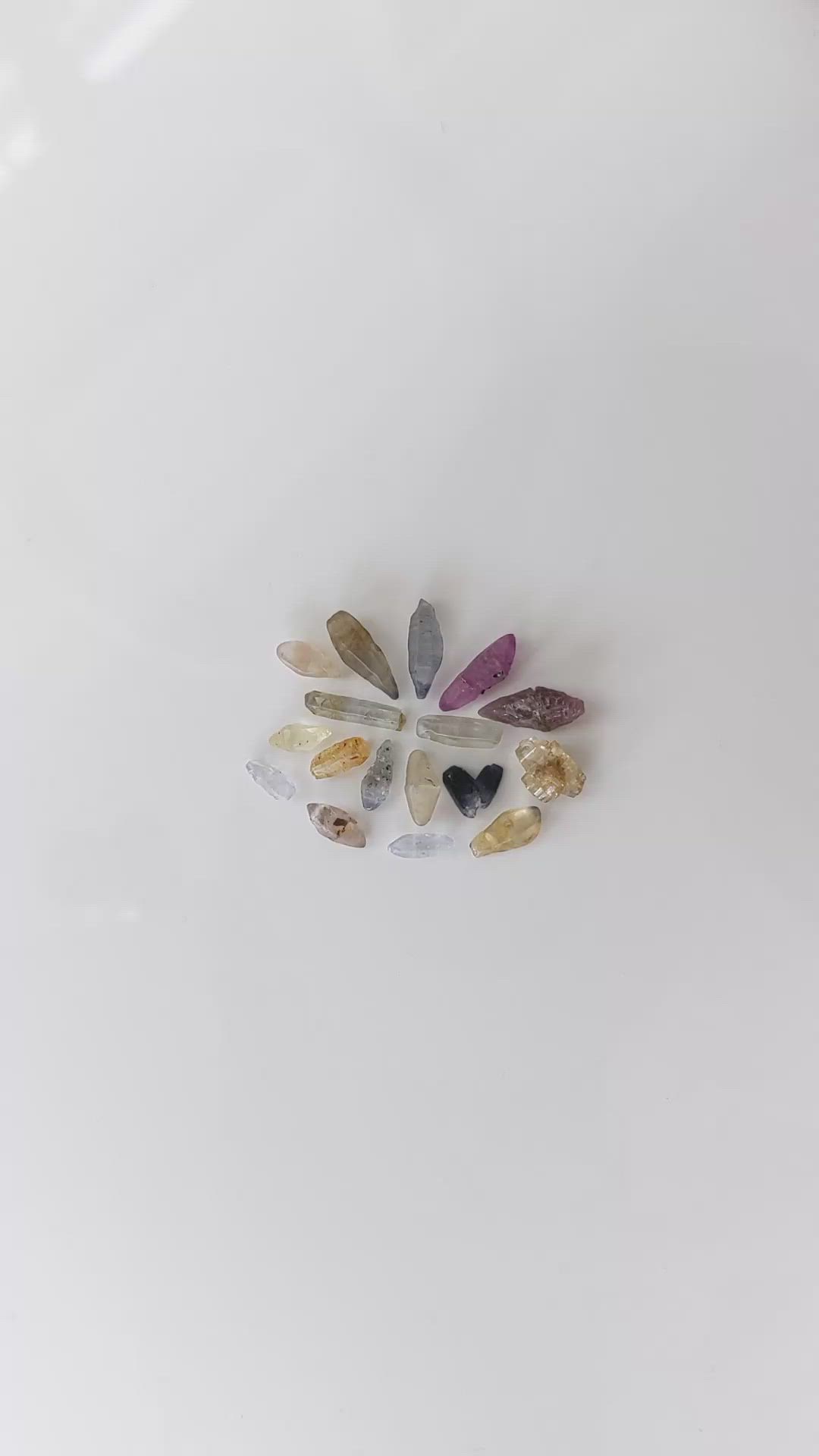 13.56 Ct. Multi Color Sapphire Crystal from Ceylon (Sri Lanka) Size Video