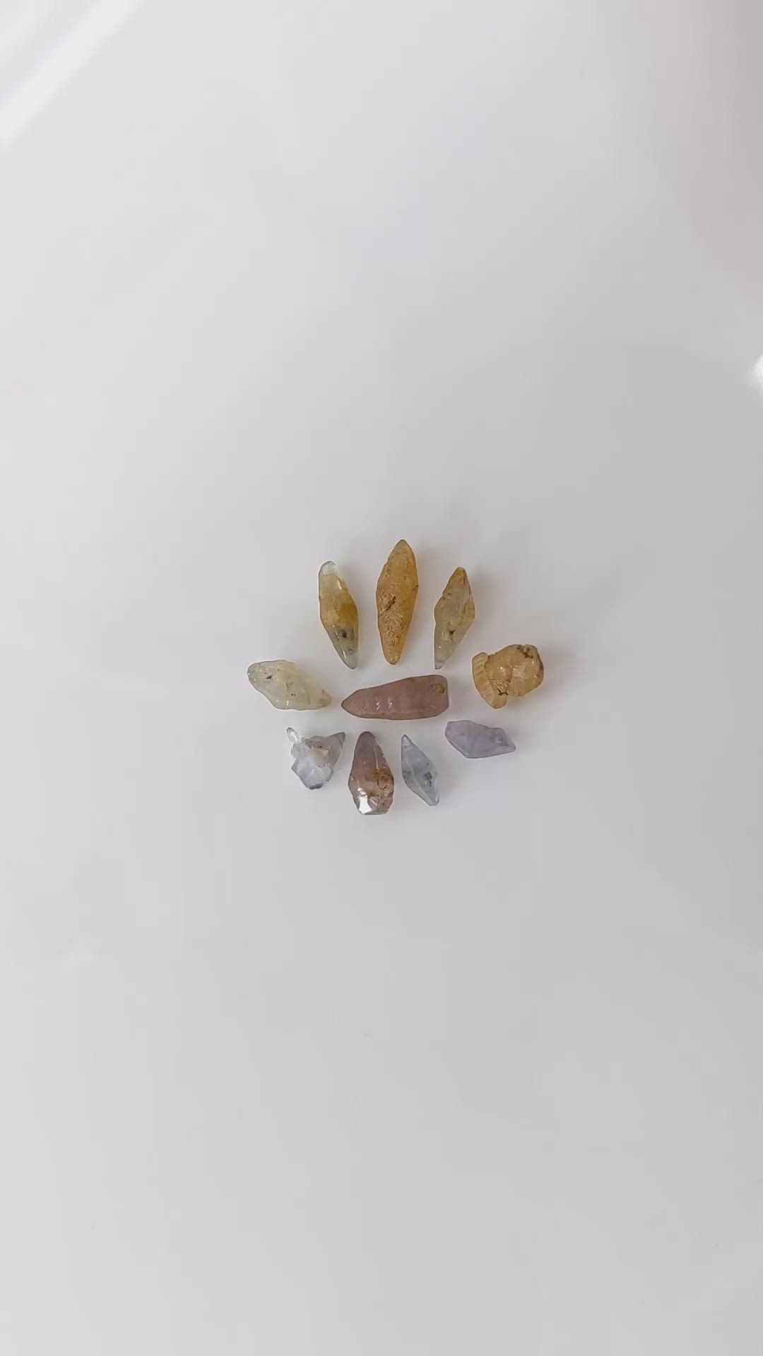16.35 Ct. Multi Color Sapphire Crystal from Ceylon (Sri Lanka) Size Video