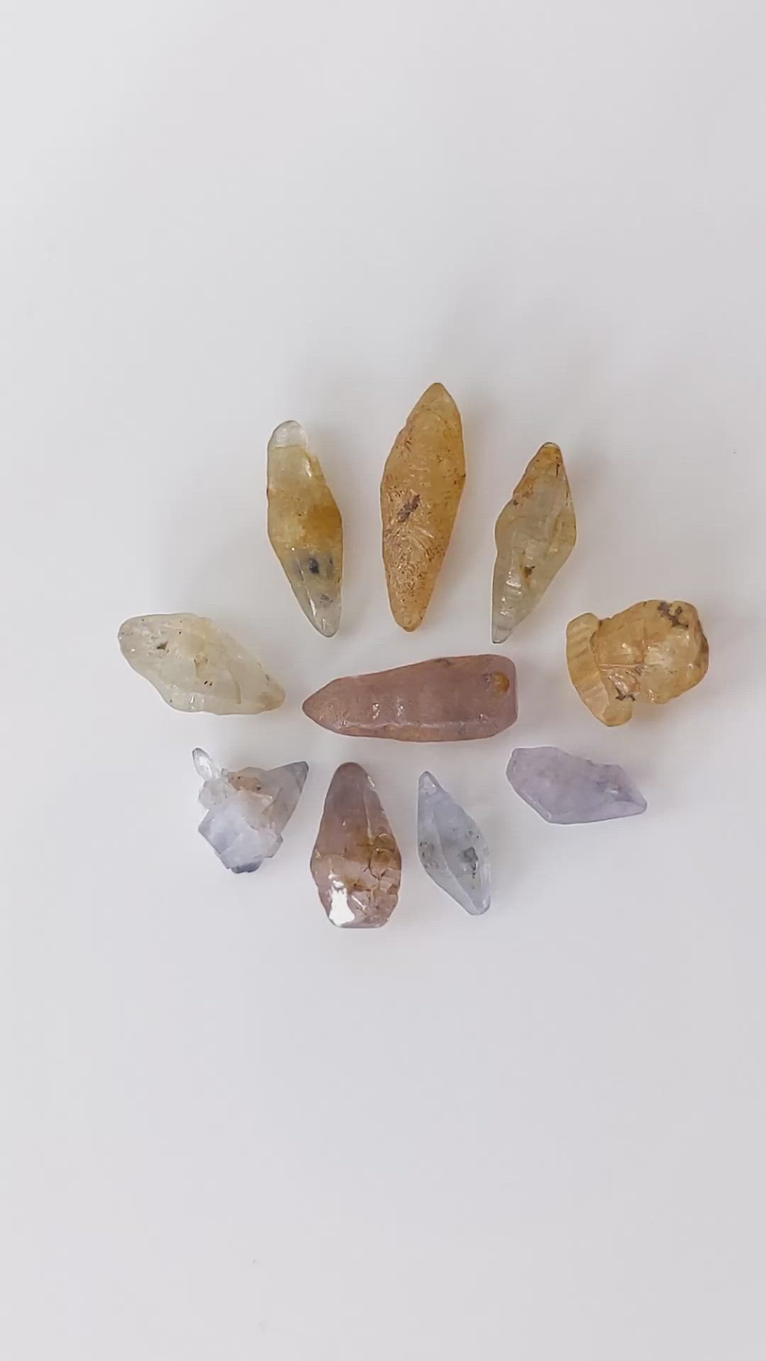 16.35 Ct. Multi Color Sapphire Crystal from Ceylon (Sri Lanka) Size Video