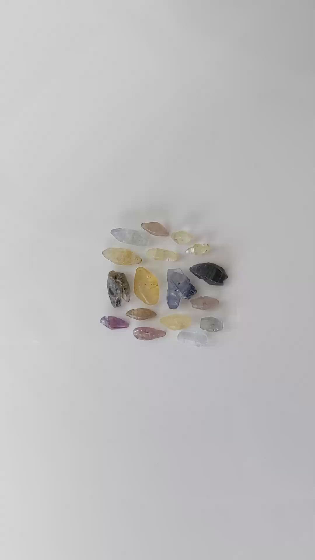 14.08 Ct. Multi Color Rough Sapphire from Ceylon (Sri Lanka) Size Video