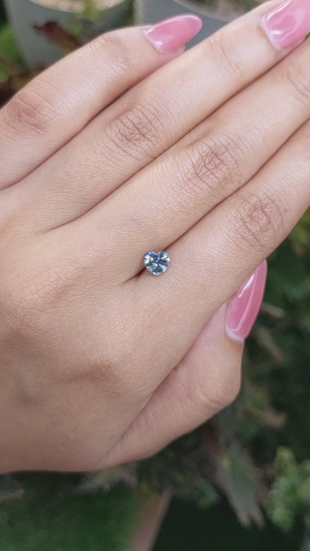 0.74 Ct. Bi Color Sapphire from Ceylon (Sri Lanka) Size Video