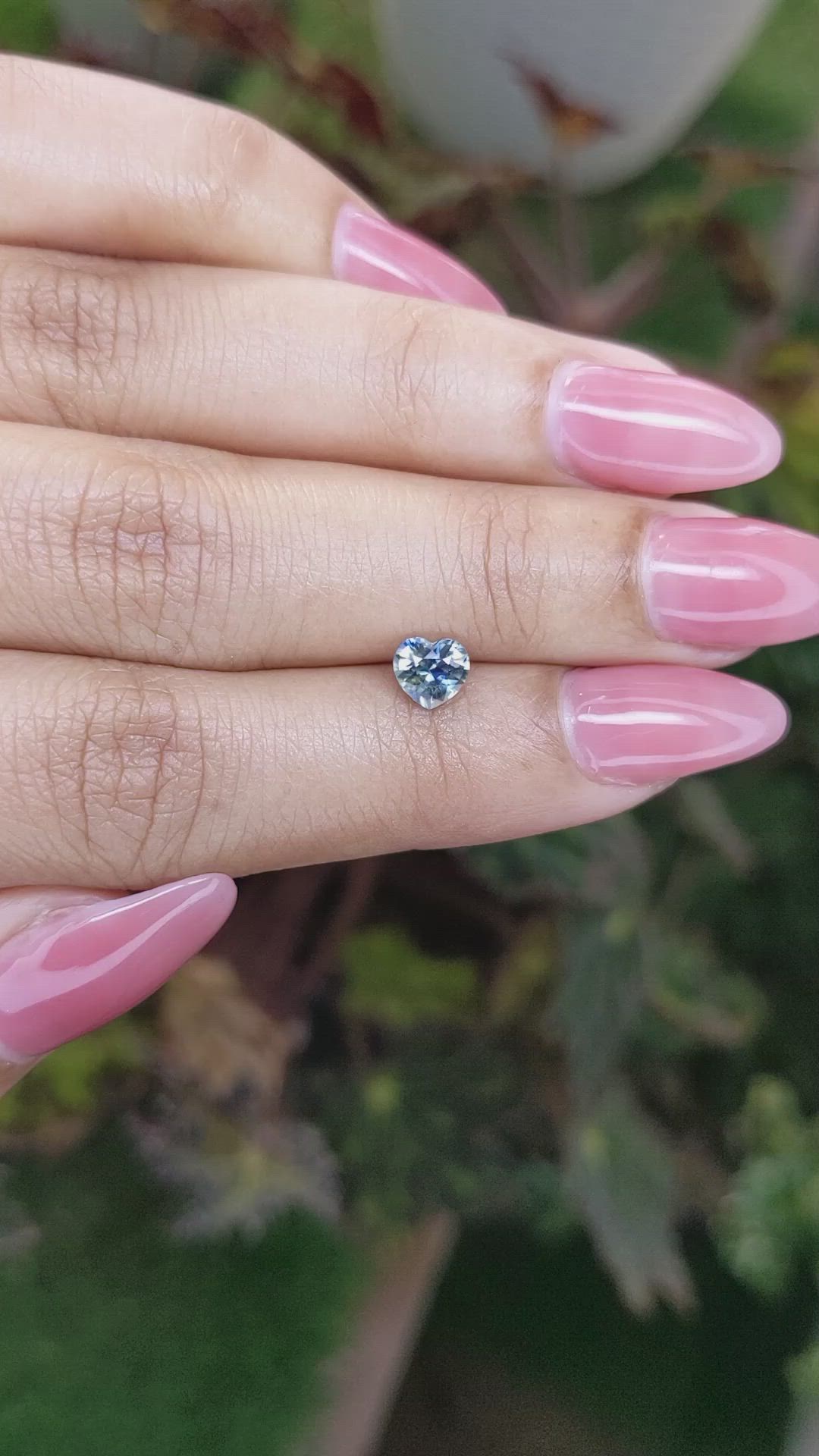 0.74 Ct. Bi Color Sapphire from Ceylon (Sri Lanka) Size Video