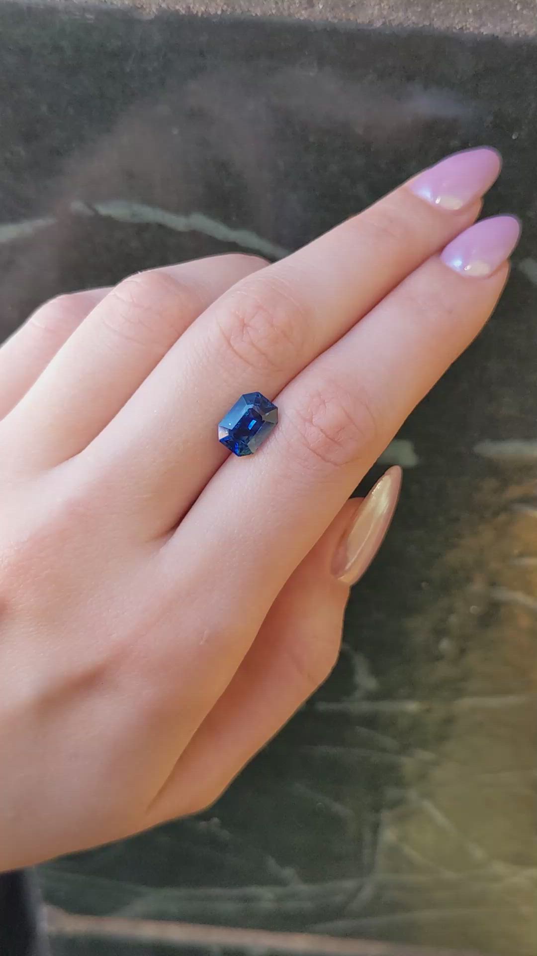 4.09 Ct. Blue Sapphire from Madagascar Size Video