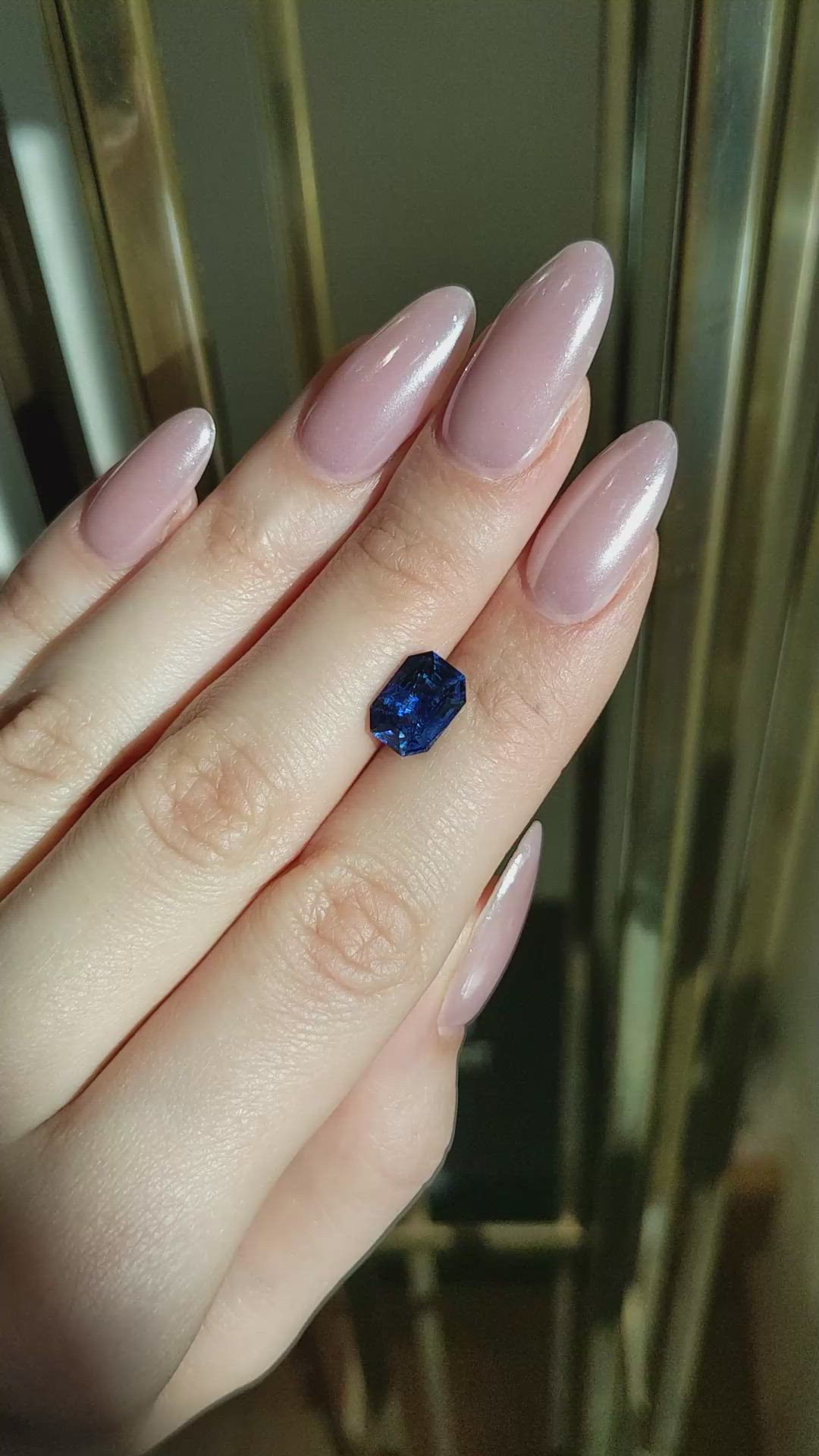 4.09 Ct. Blue Sapphire from Madagascar Size Video