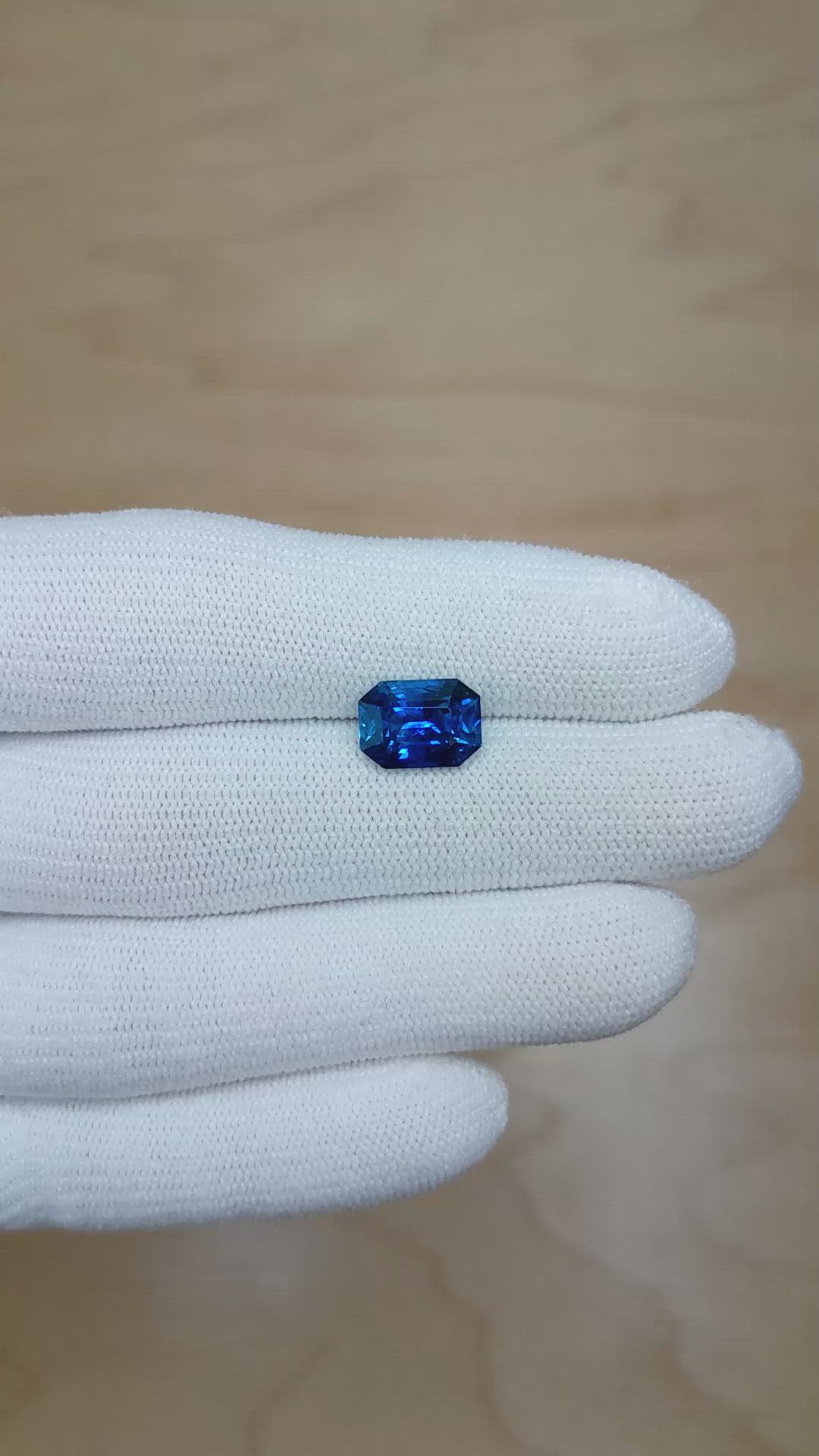 4.09 Ct. Blue Sapphire from Madagascar Size Video