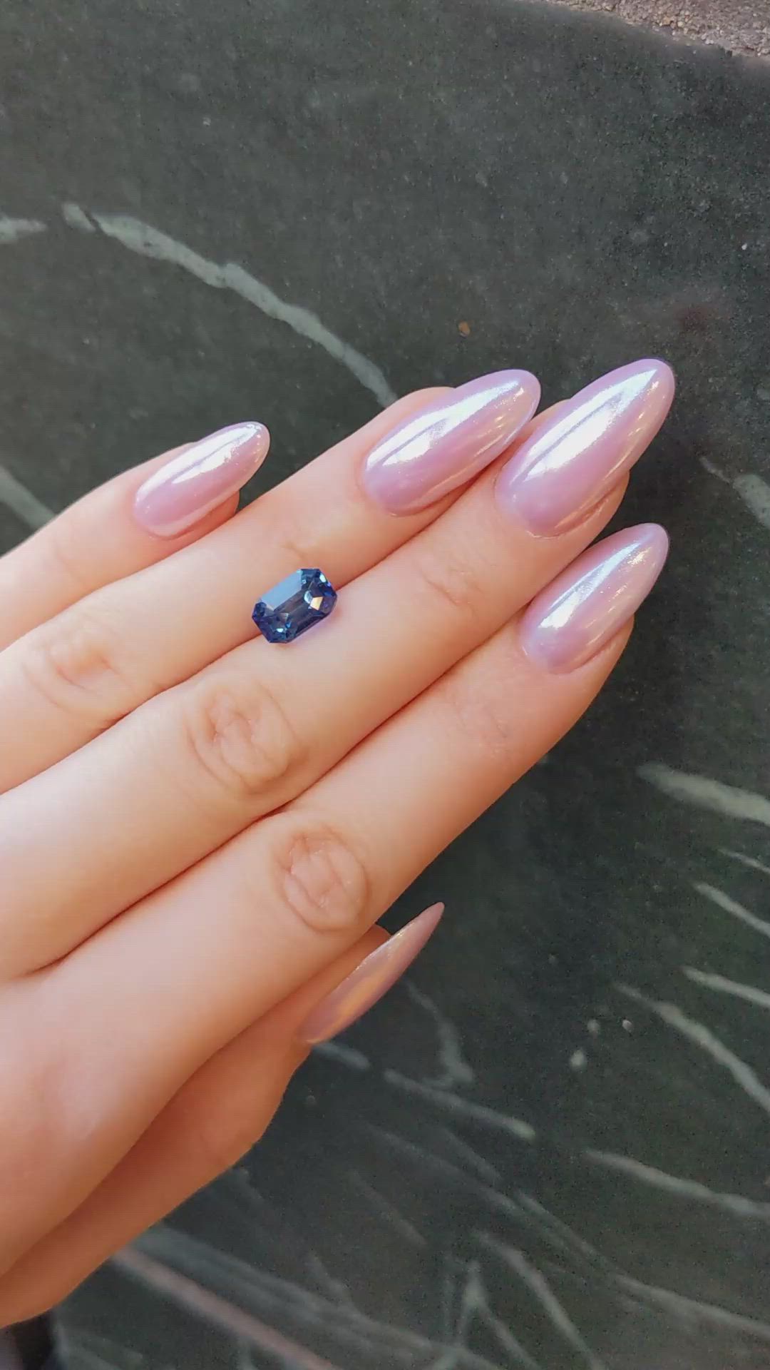 4.29 Ct. Blue Sapphire from Ceylon (Sri Lanka) Size Video