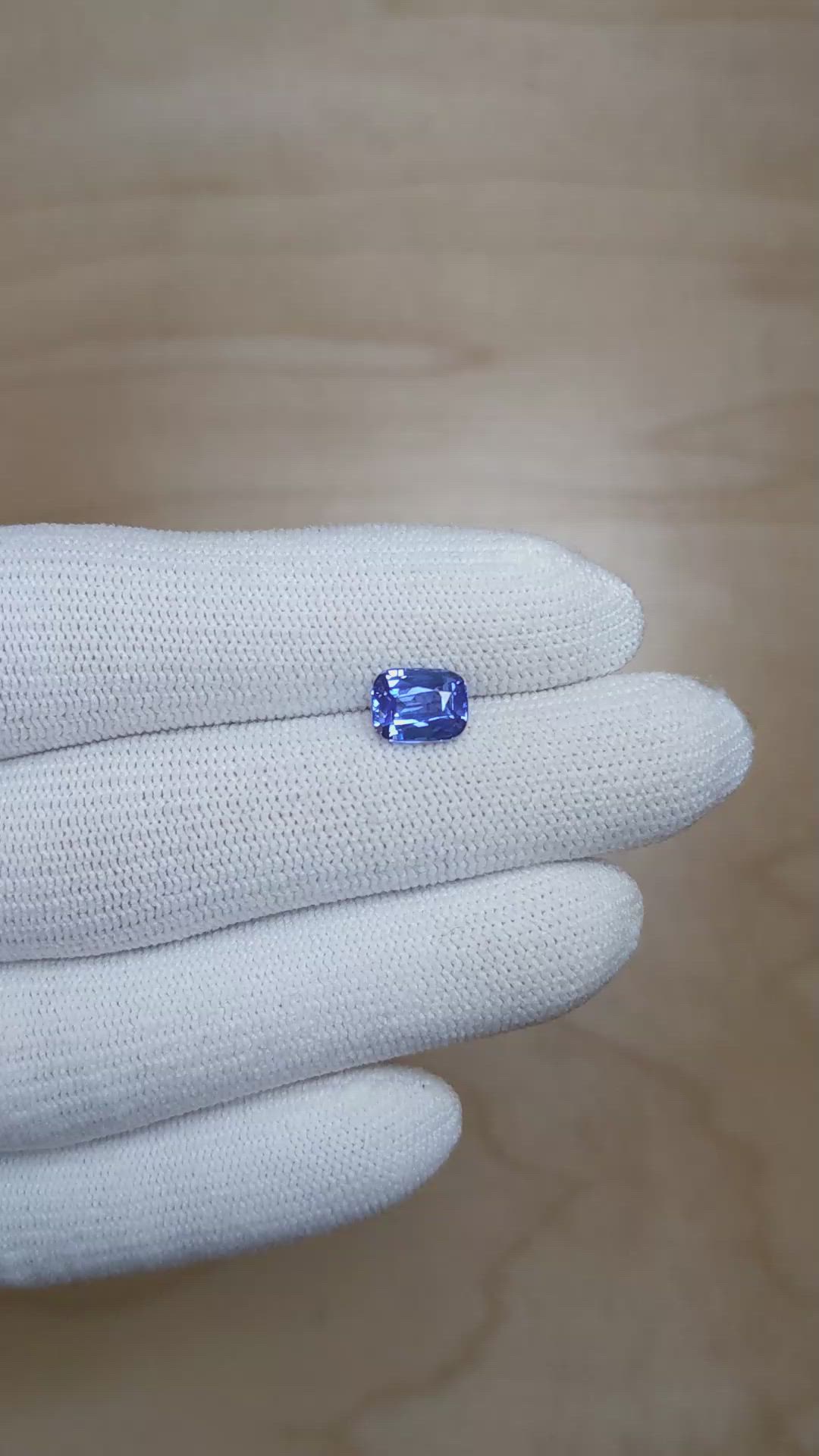 1.87 Ct. Blue Sapphire from Ceylon (Sri Lanka) Size Video