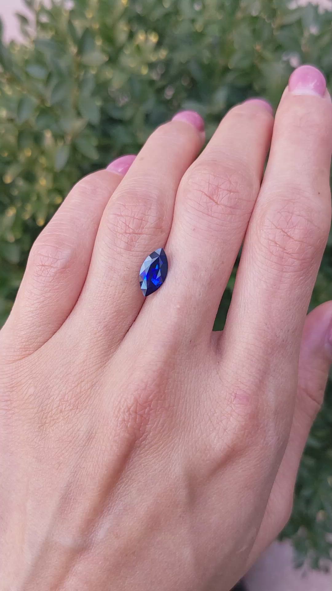 2.02 Ct. Blue Sapphire from Ceylon (Sri Lanka) Size Video