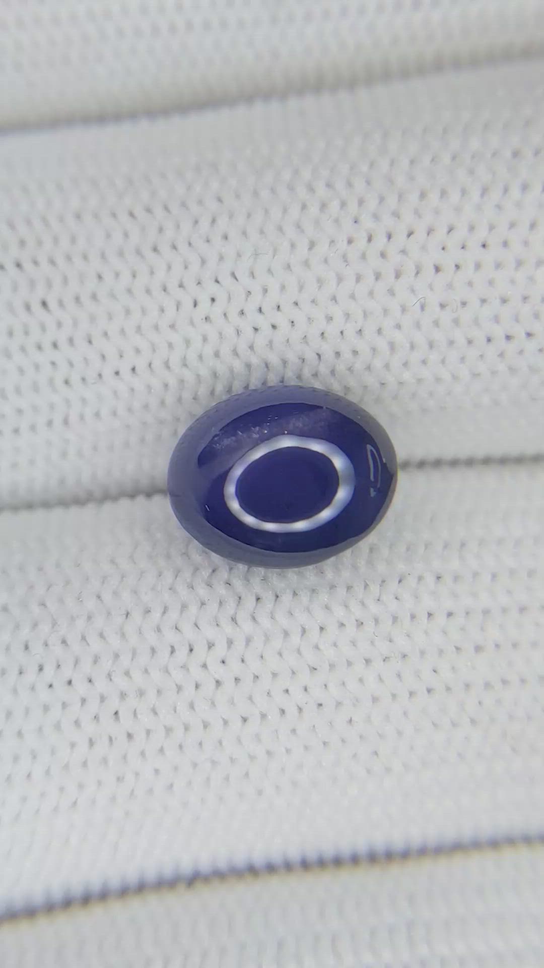 5.15 Ct. Blue Cabochon Star Sapphire from Ceylon (Sri Lanka) Size Video