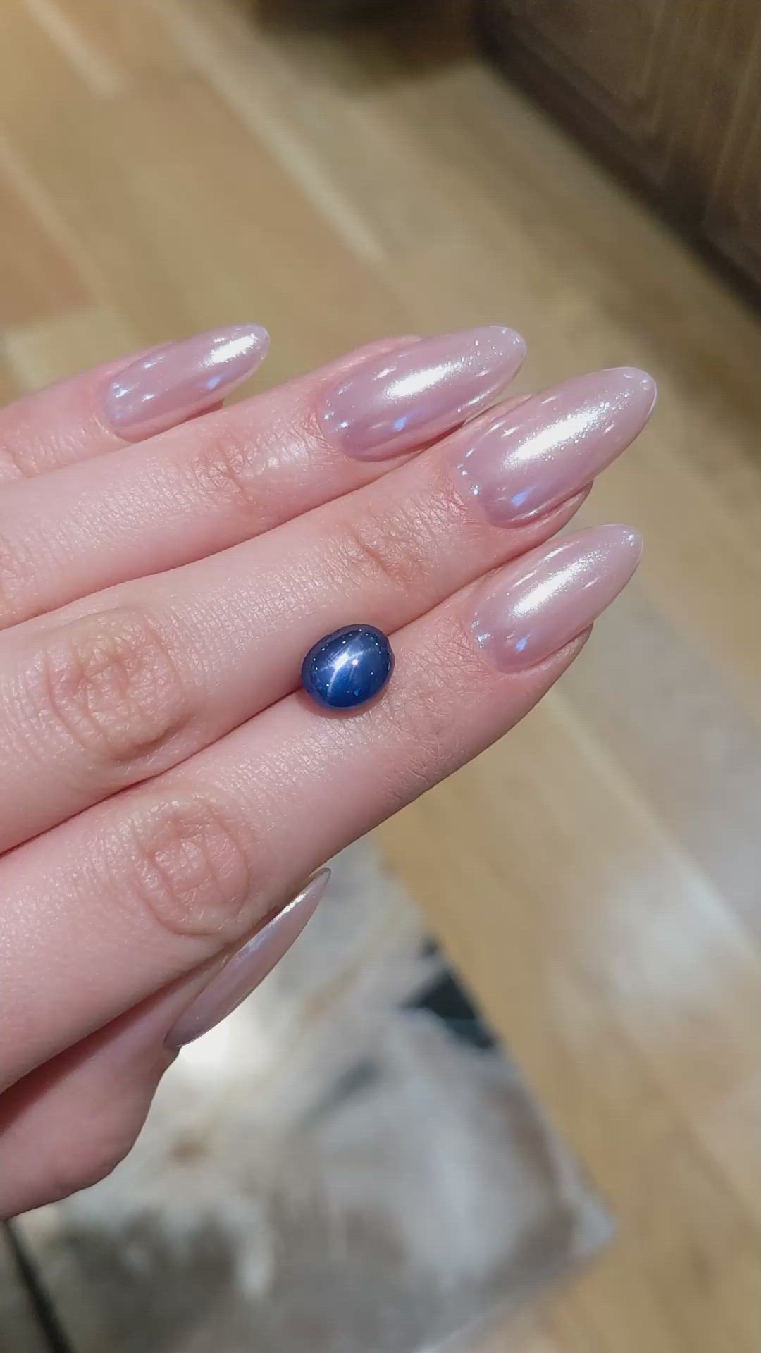 5.43 Ct. Blue Star Sapphire from Ceylon (Sri Lanka) Size Video