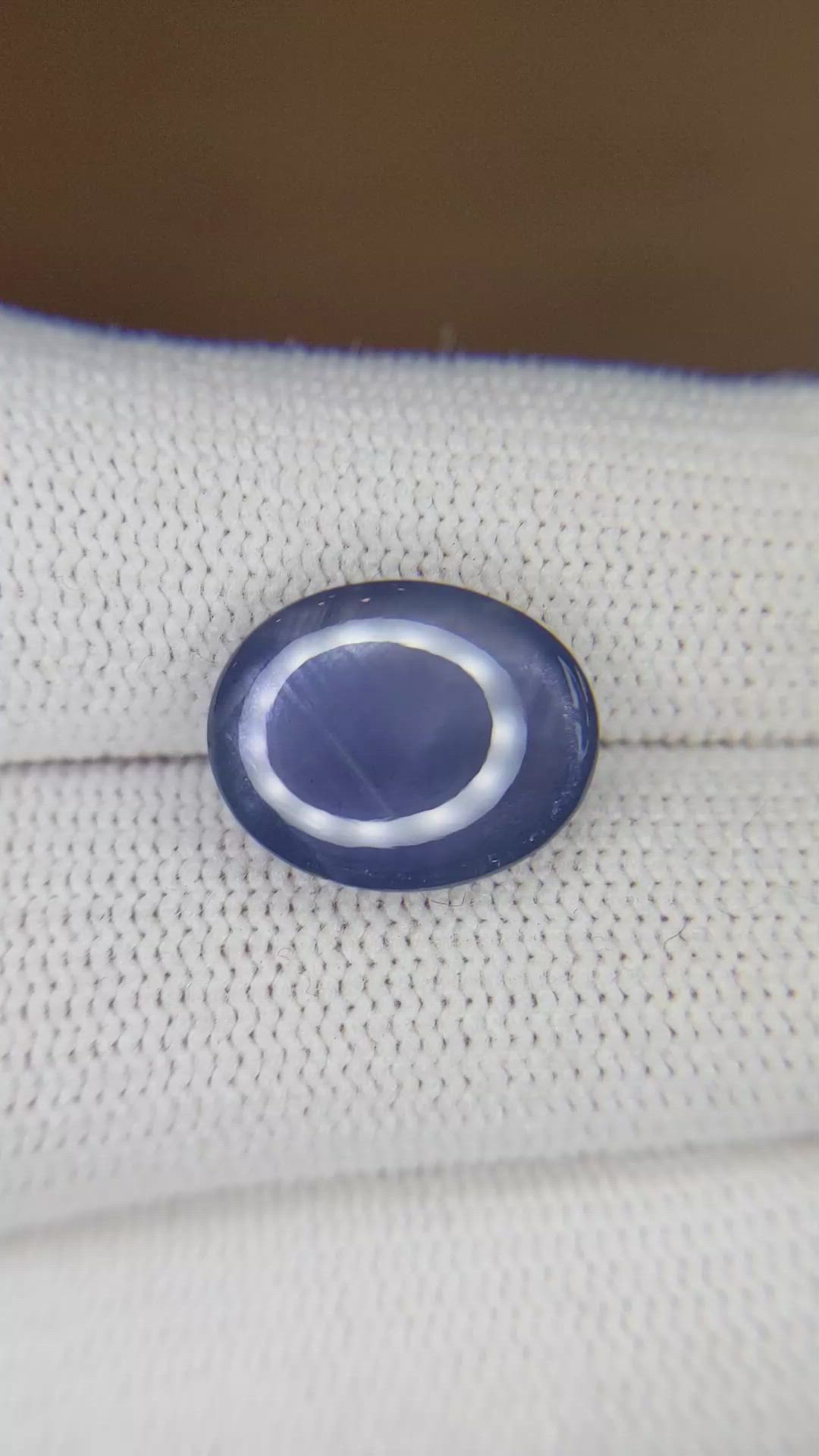 8.29 Ct. Blue Star Sapphire from Ceylon (Sri Lanka) Size Video
