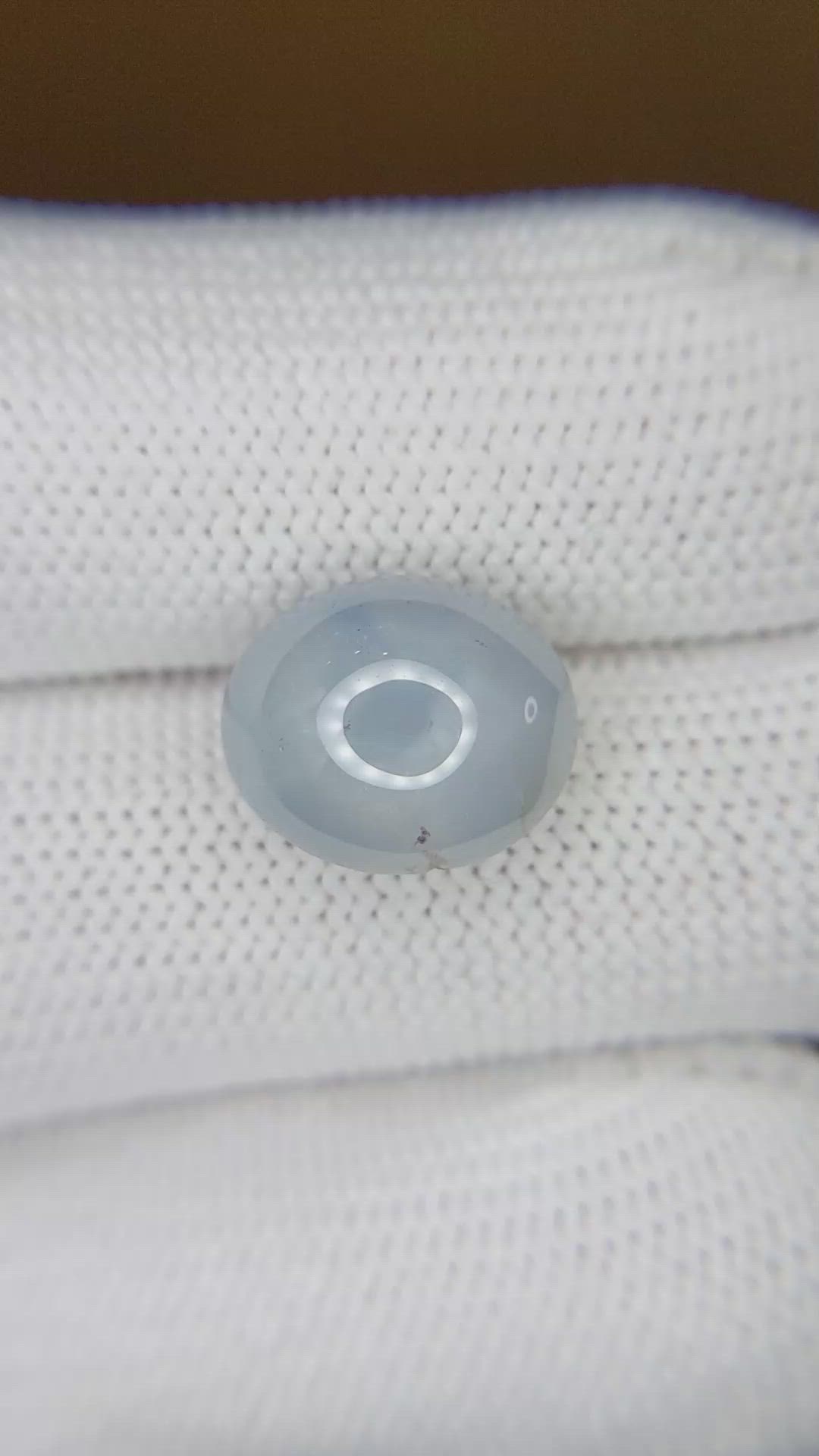 8.38 Ct. Bluish Grey Star Sapphire from Ceylon (Sri Lanka) Size Video