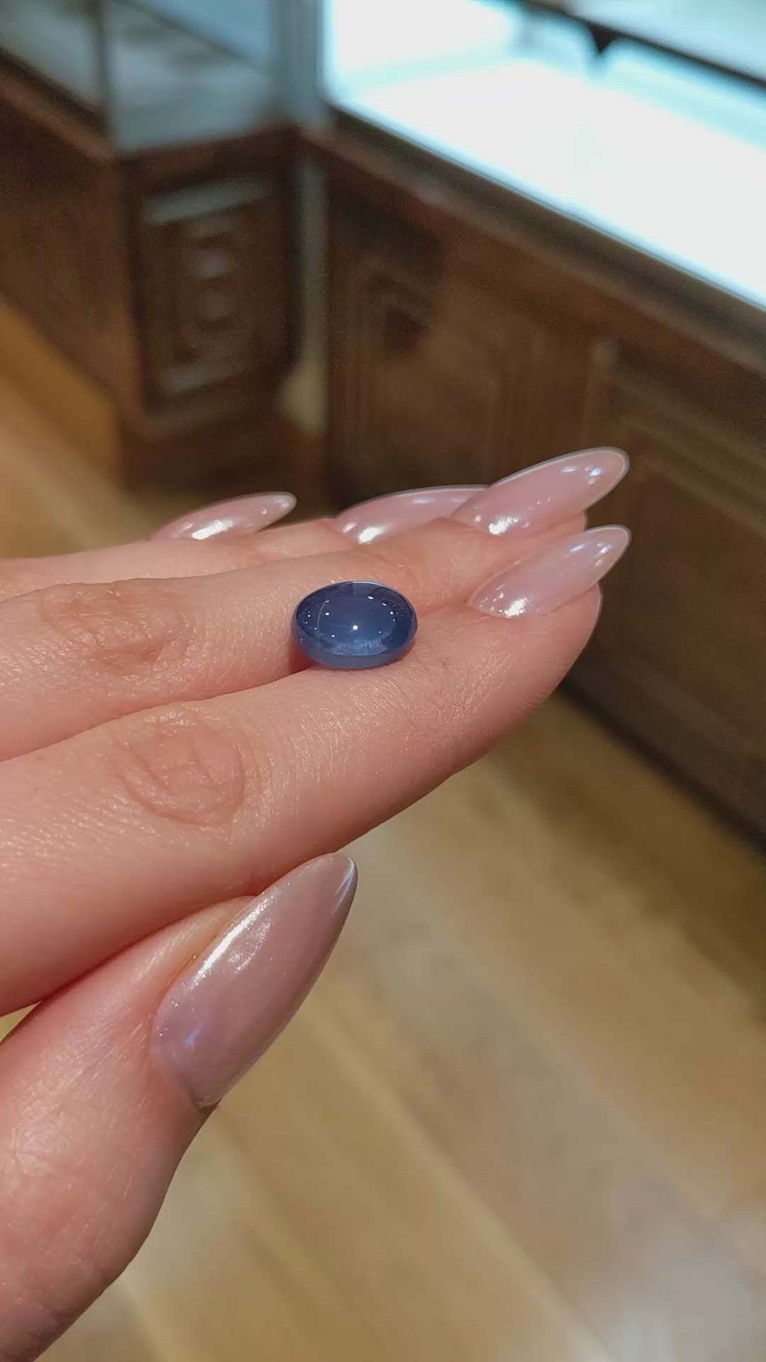 11.00 Ct. Blue Star Sapphire from Ceylon (Sri Lanka) Size Video