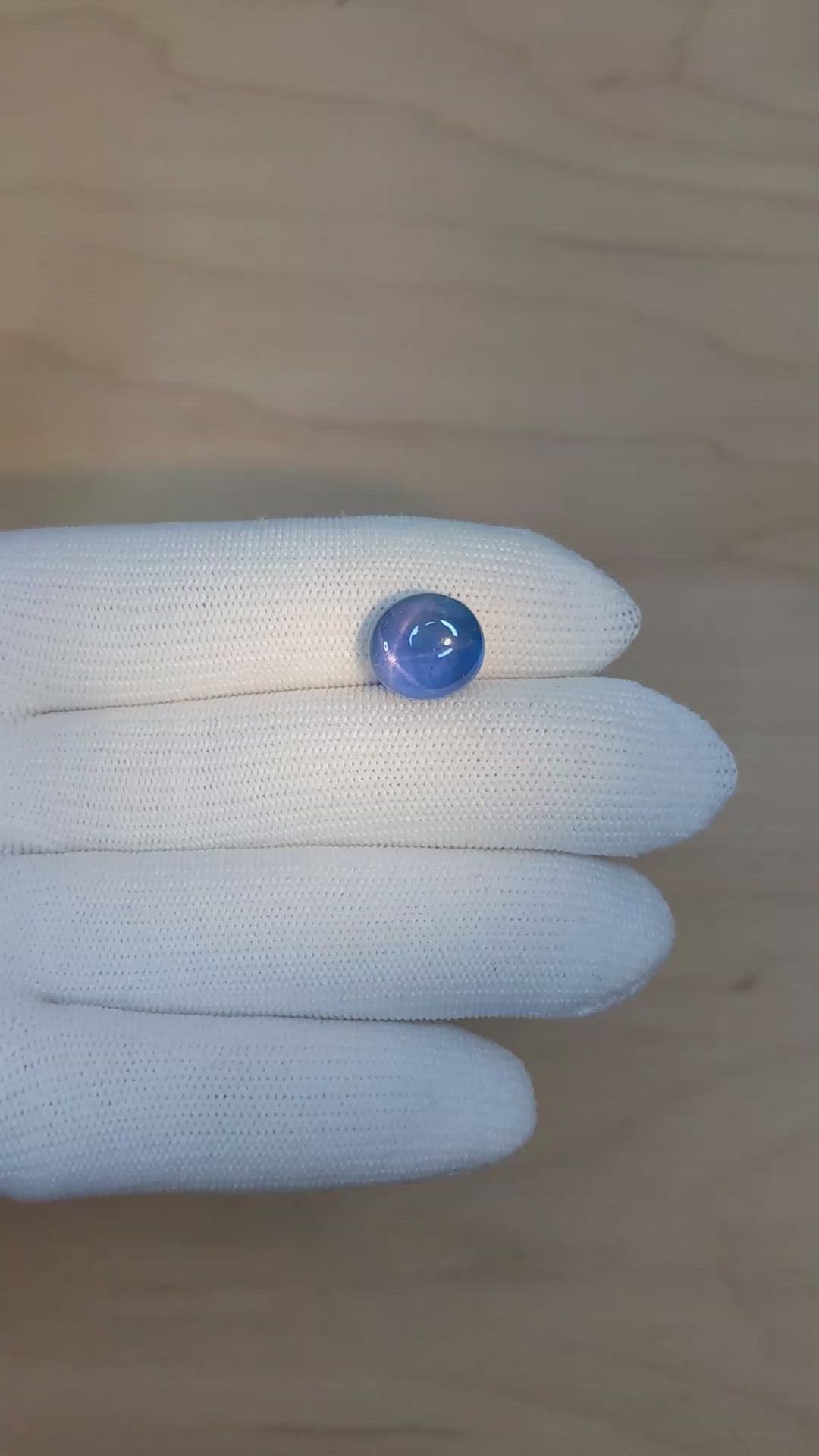 11.00 Ct. Blue Star Sapphire from Ceylon (Sri Lanka) Size Video