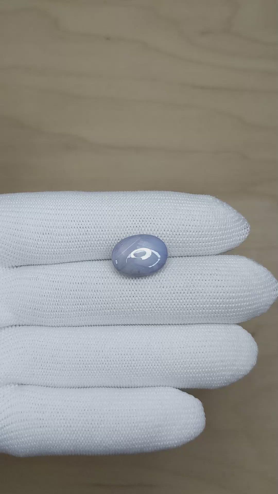 13.00 Ct. Blue Star Sapphire from Ceylon (Sri Lanka) Size Video