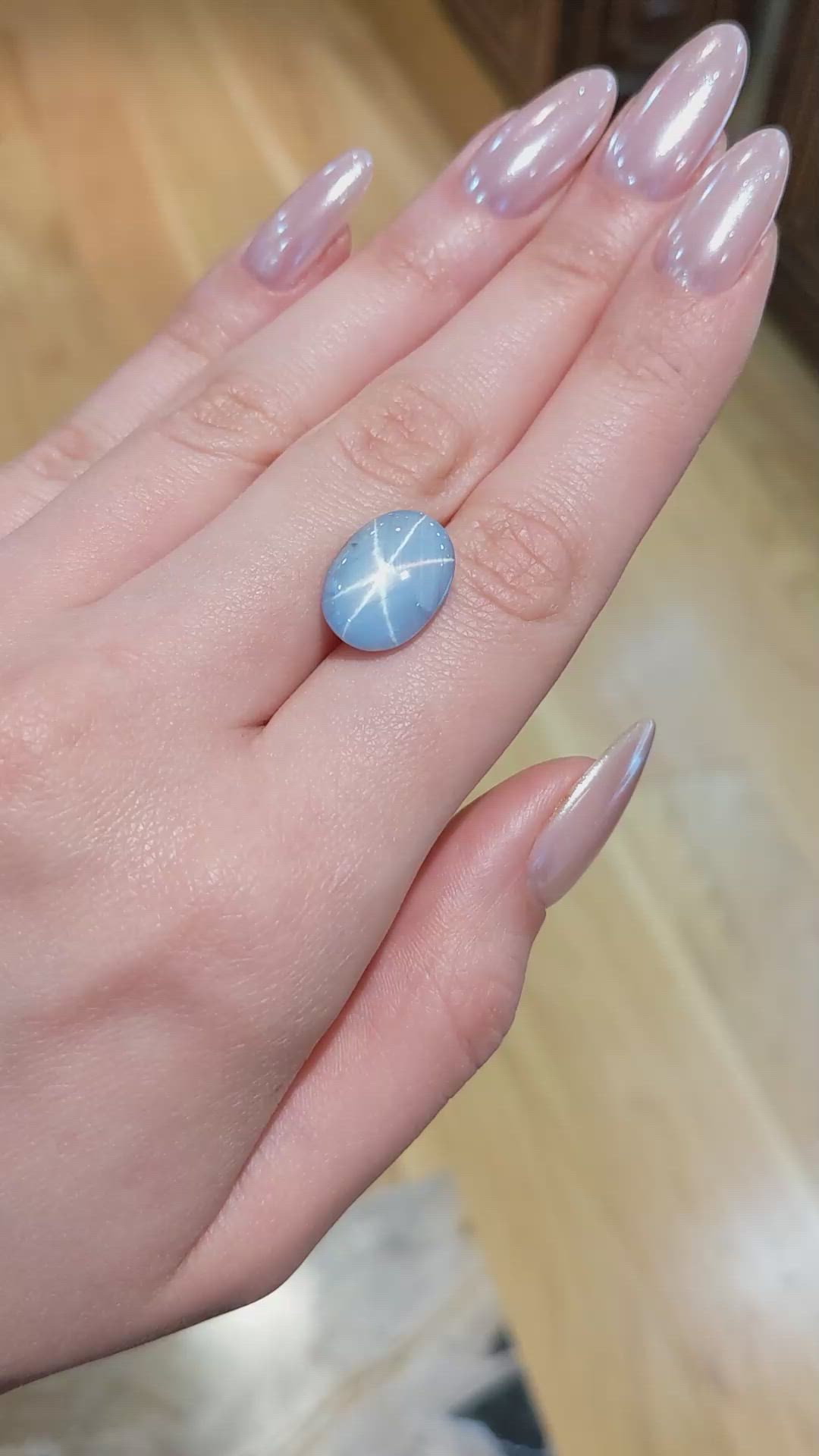 13.00 Ct. Blue Star Sapphire from Ceylon (Sri Lanka) Size Video