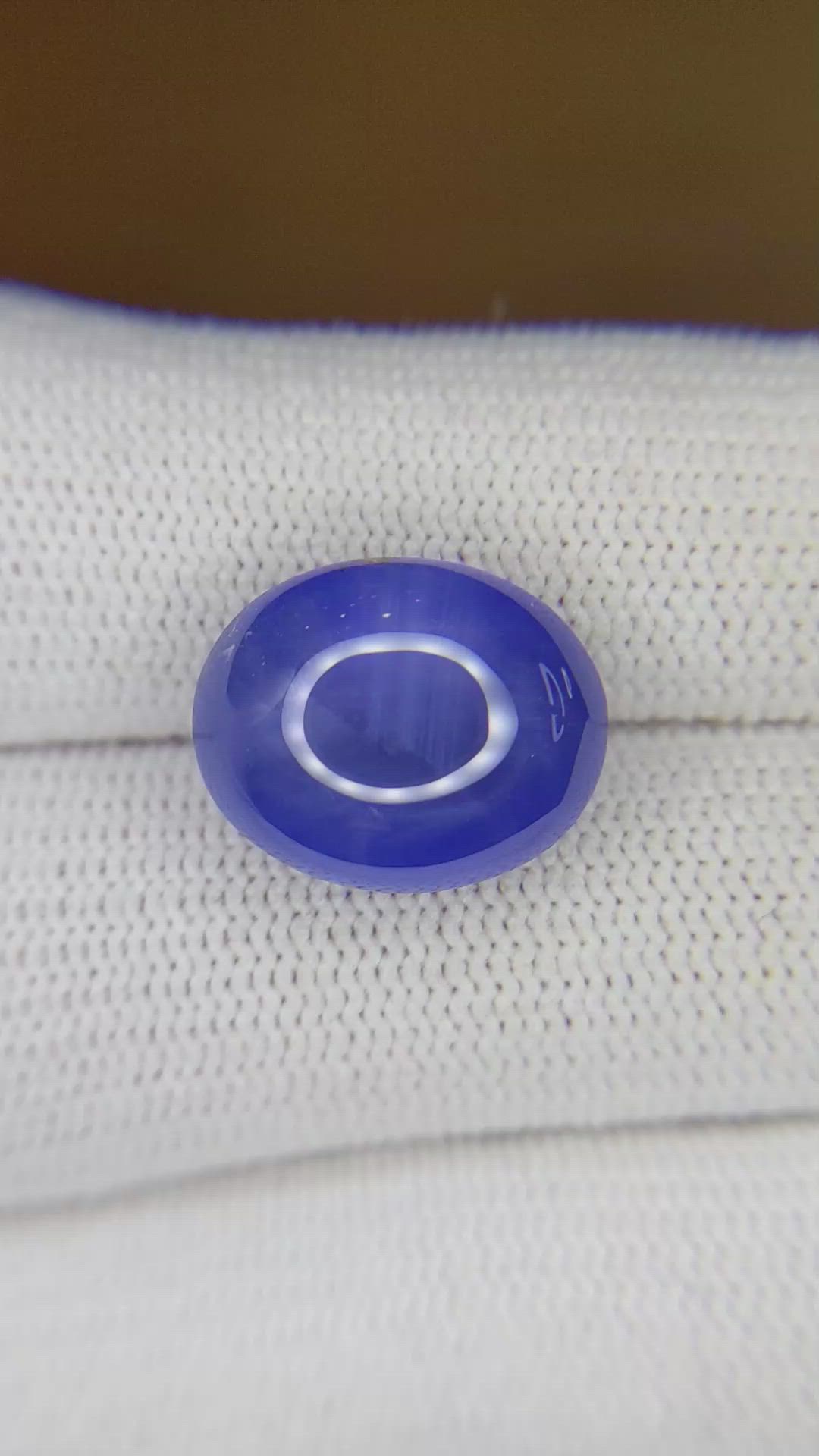15.18 Ct. Blue Star Sapphire from Ceylon (Sri Lanka) Size Video