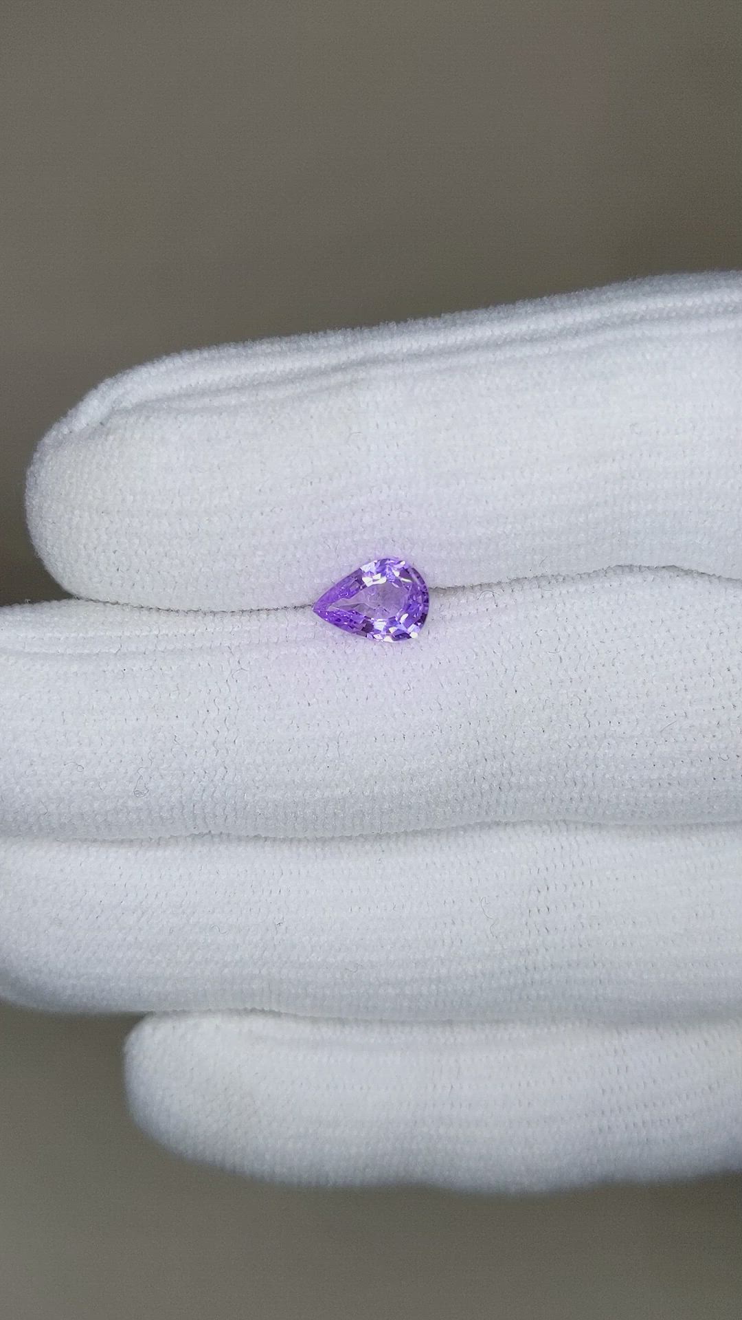 1.03 Ct. Violet Sapphire from Ceylon (Sri Lanka) Size Video