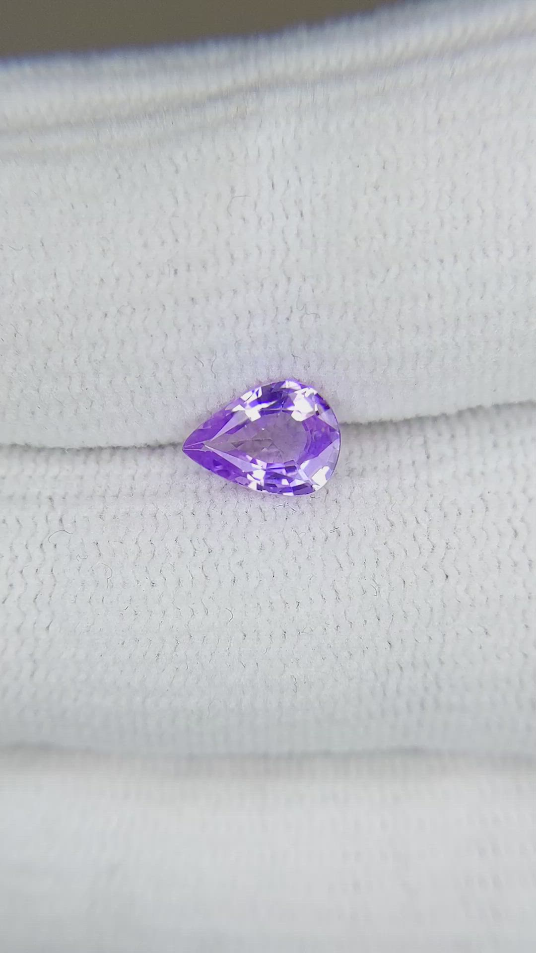 1.03 Ct. Violet Sapphire from Ceylon (Sri Lanka) Size Video